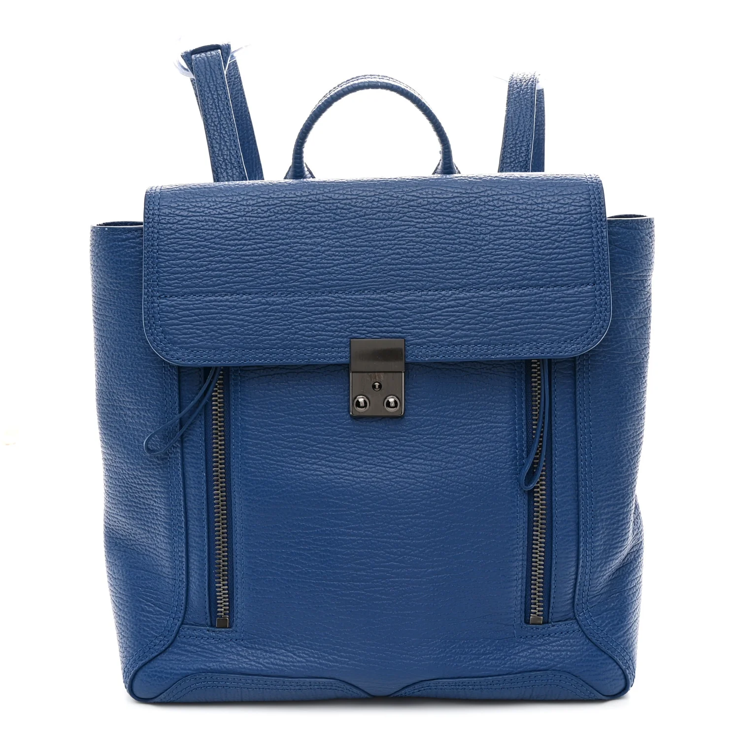 Textured Calfskin Pashli Backpack Cobalt