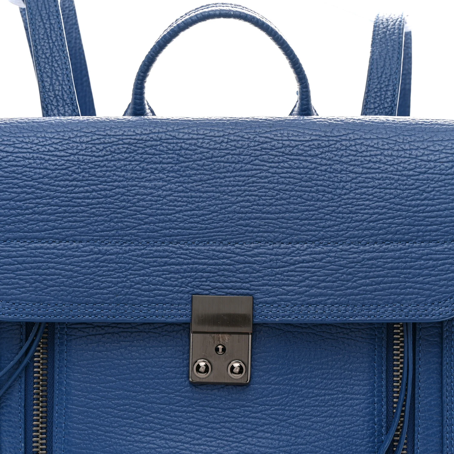 Textured Calfskin Pashli Backpack Cobalt - Image 7