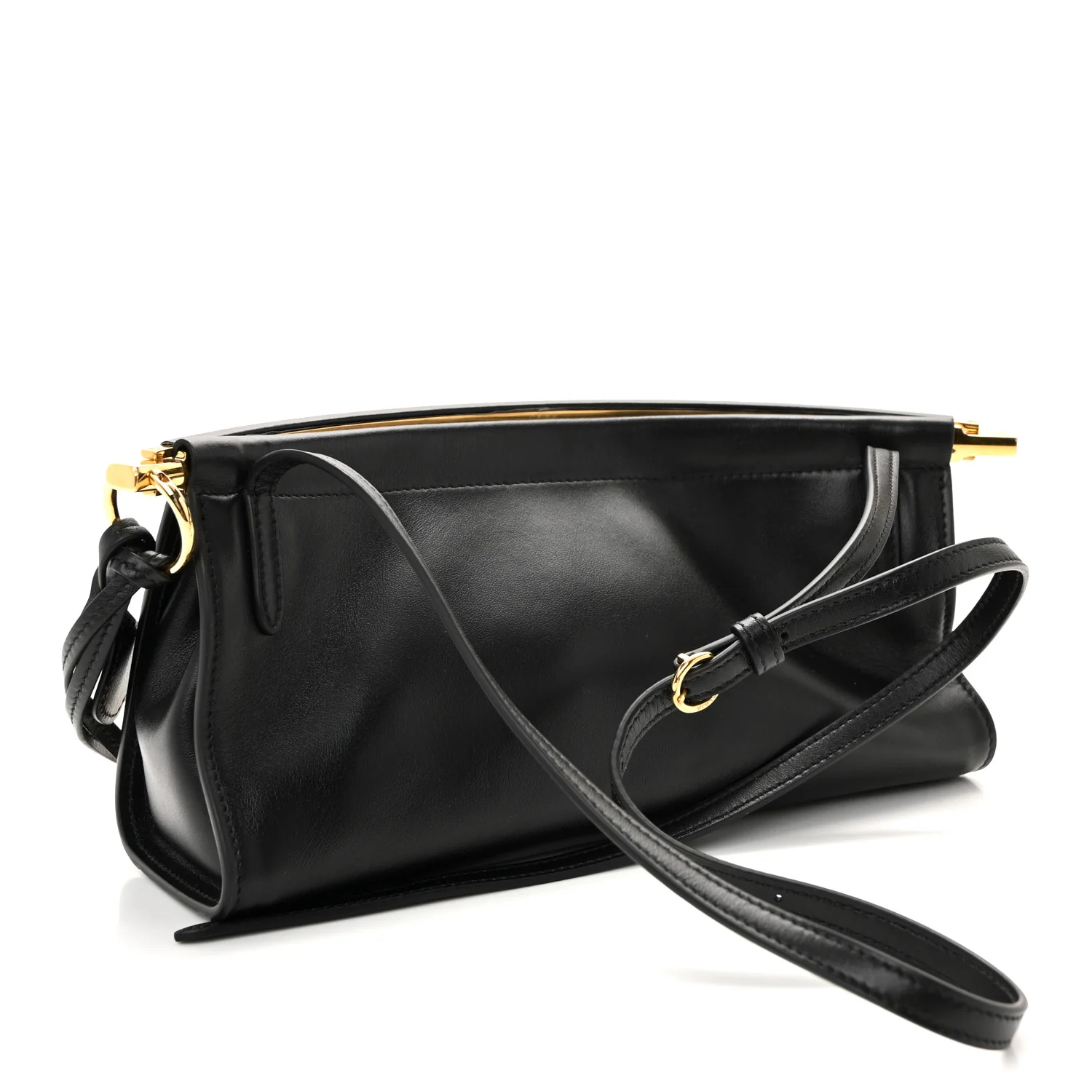 Calfskin Small Le Click East West Bag Black - Image 3