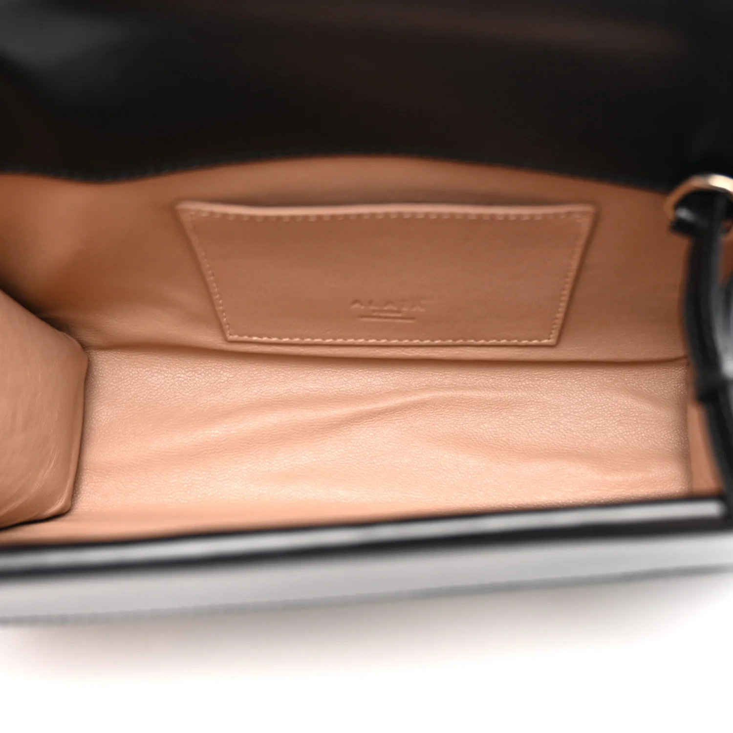 Calfskin Studded Foldover Clutch Black - Image 6