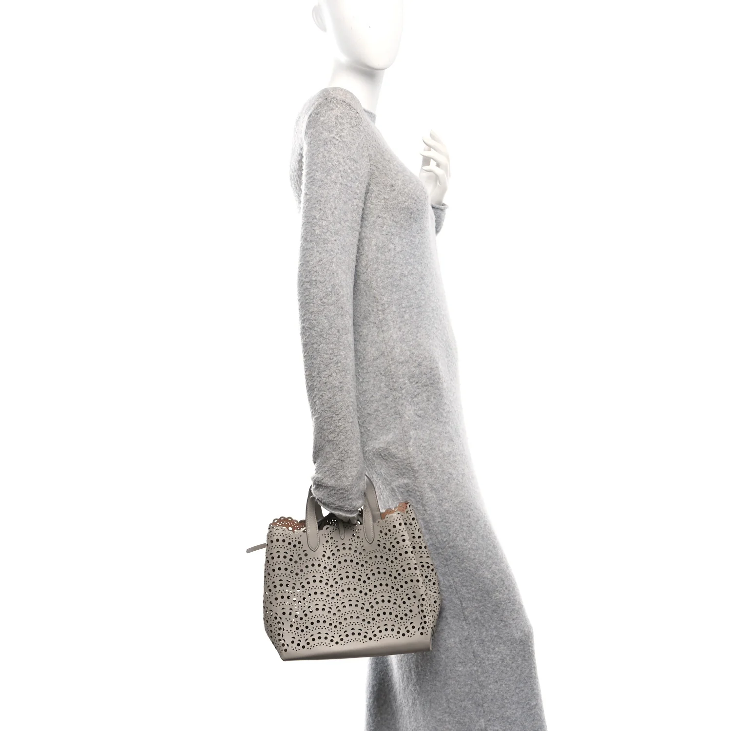 Lux Calfskin Vienne Wave Mina 25 Bag Perle - Image 2