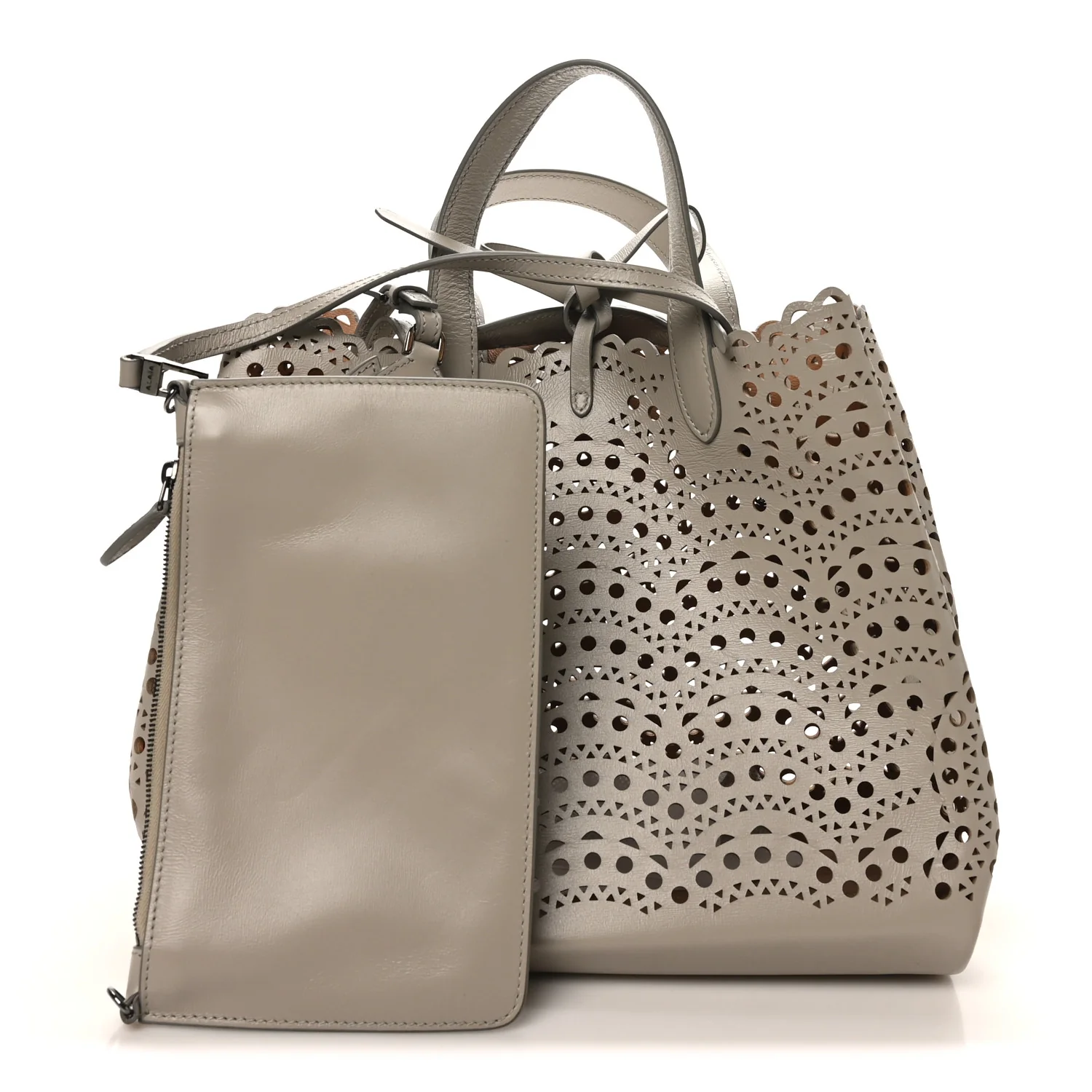 Lux Calfskin Vienne Wave Mina 25 Bag Perle - Image 3
