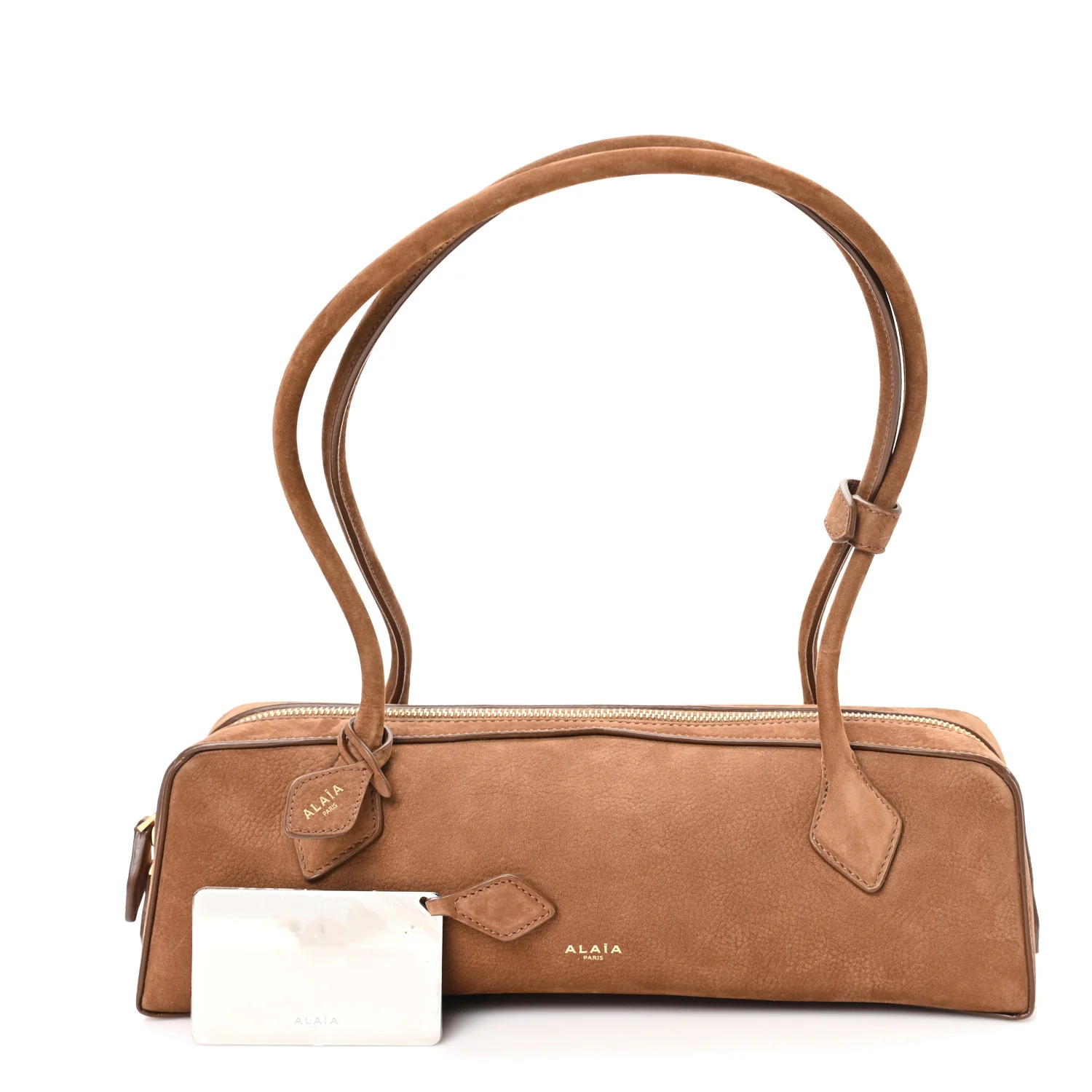 Nubuck Medium Le Teckel Bag Brown - Image 3