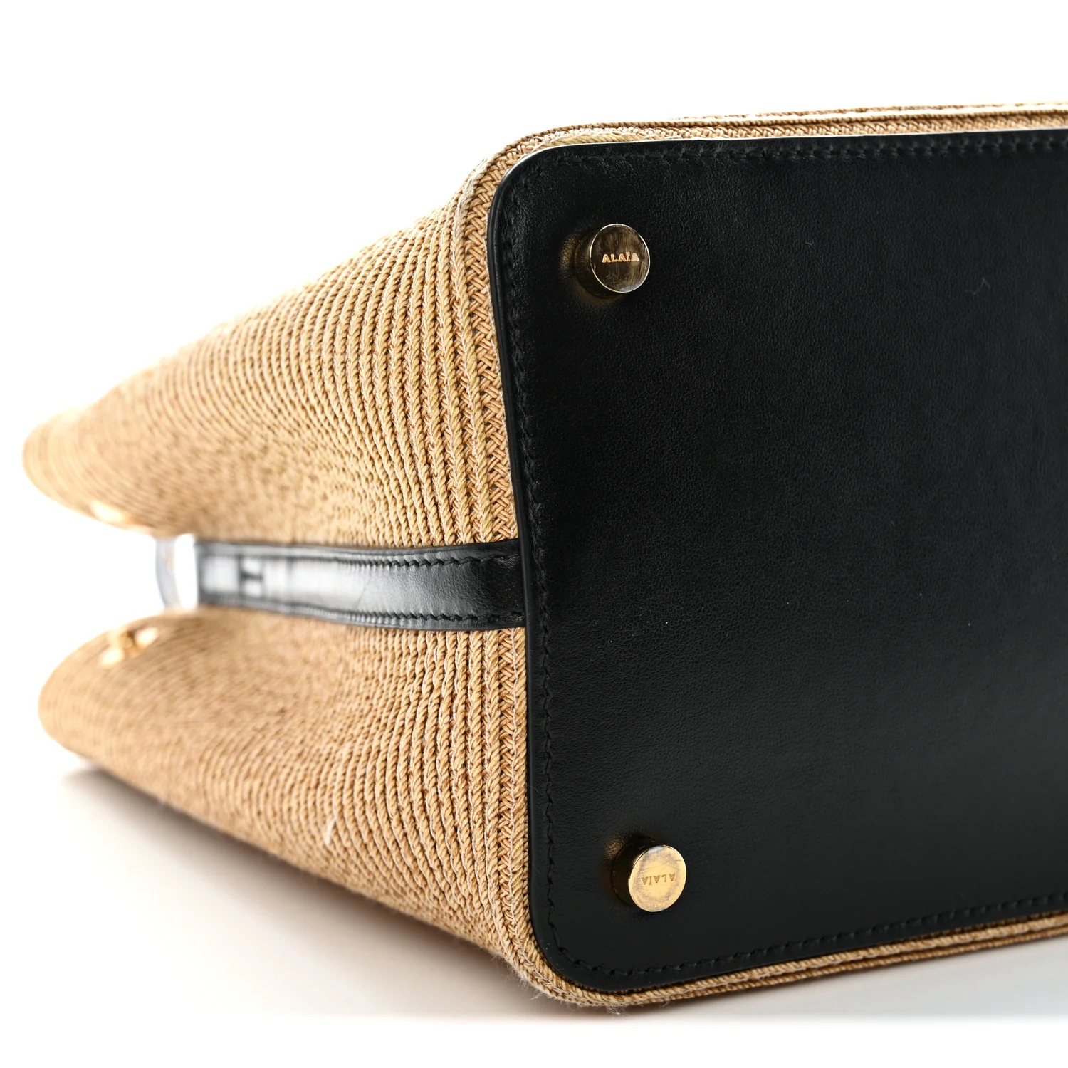 Paper Straw Calfskin Mina 25 Bag Natural - Image 8