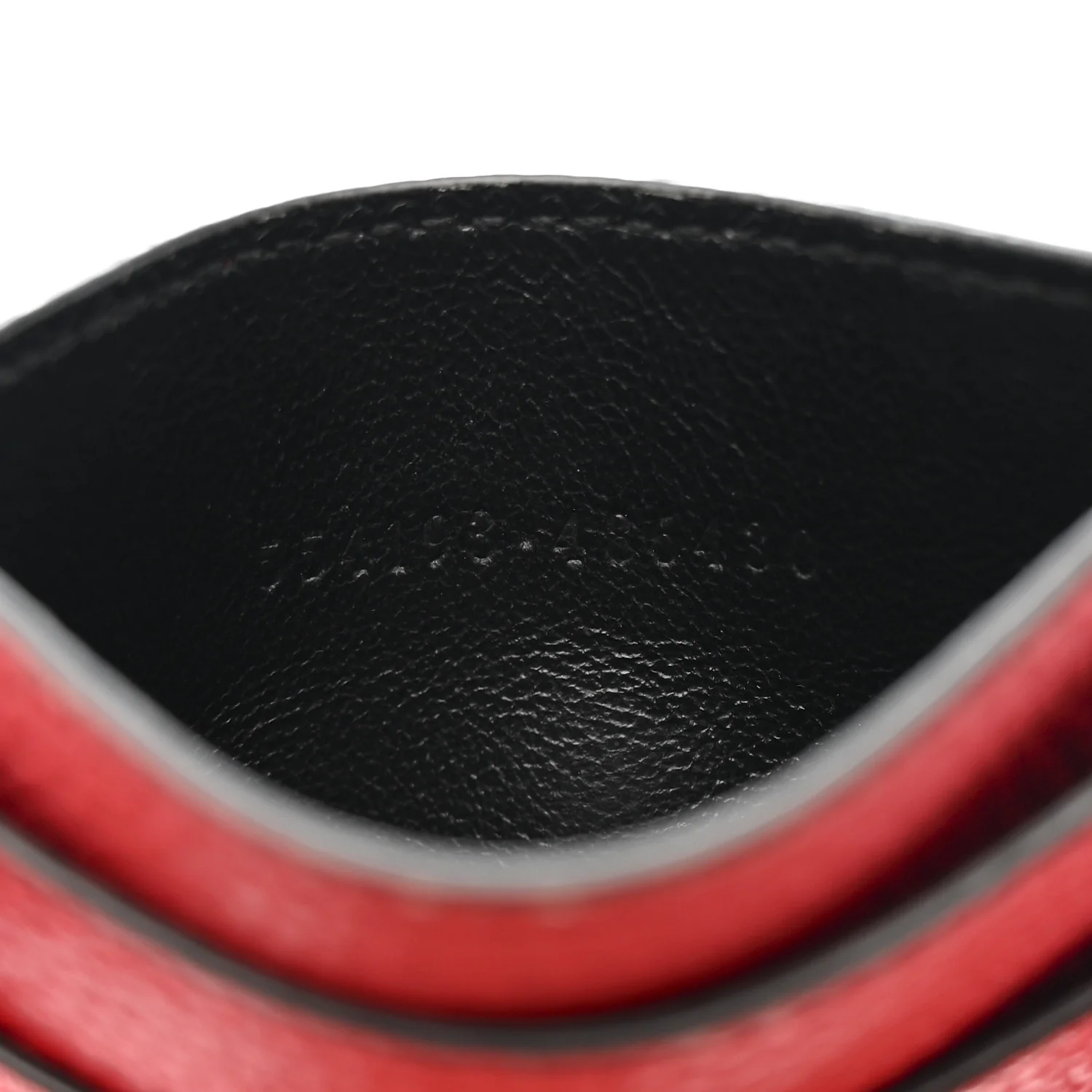 Calfskin Skull Card Holder Scarlet Red - Image 7