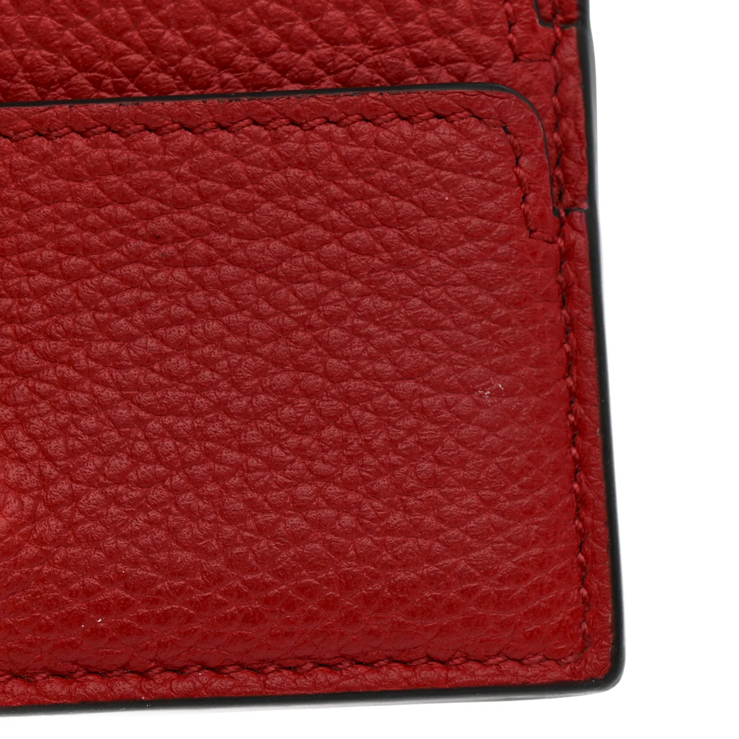 Calfskin Skull Card Holder Scarlet Red - Image 8