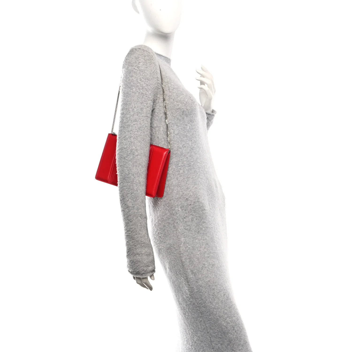 Calfskin Slash Pouch Welsh Red - Image 2