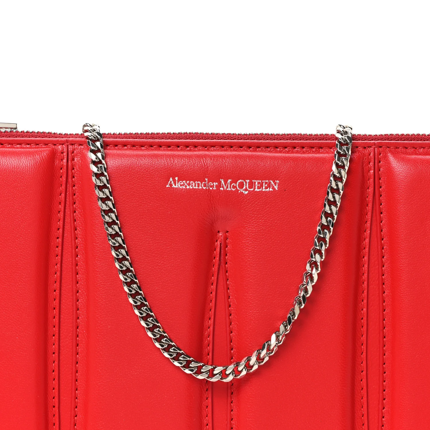 Calfskin Slash Pouch Welsh Red - Image 7