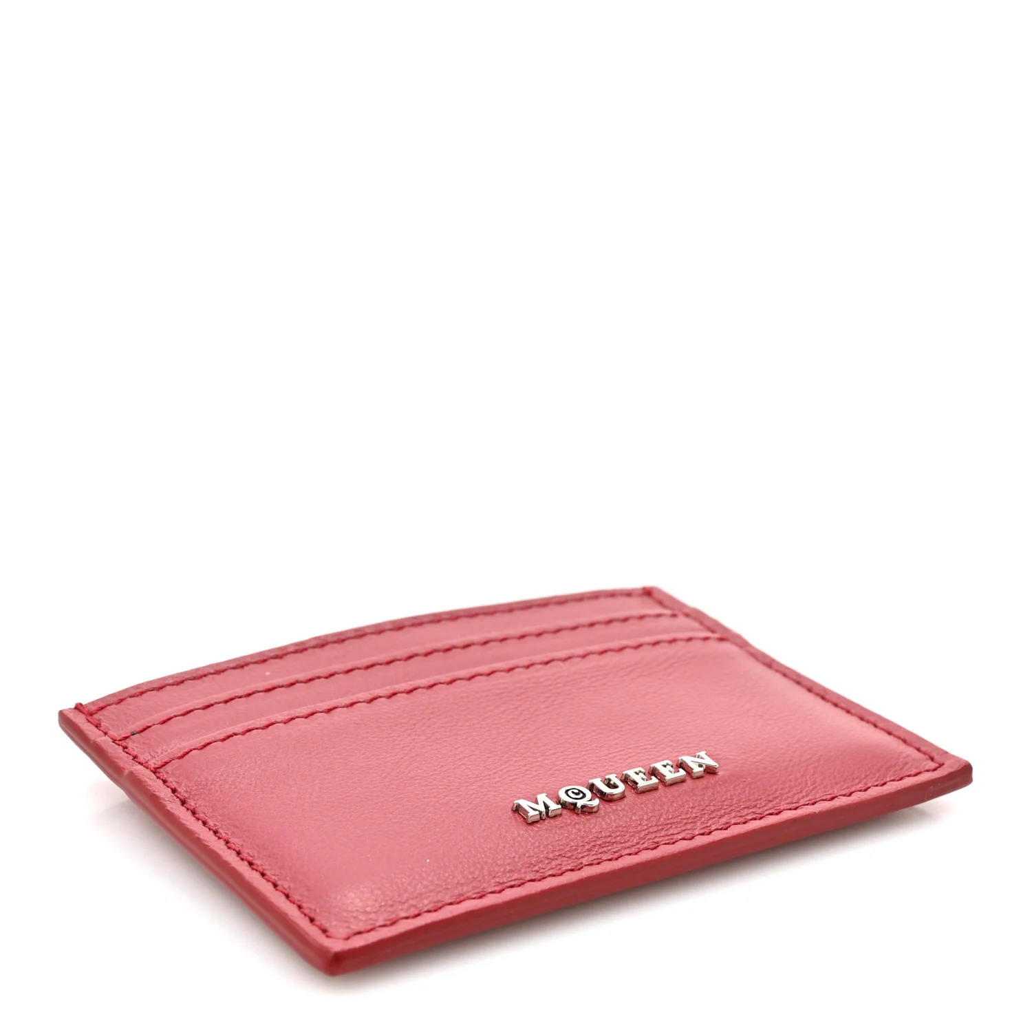 Calfskin Sling Card Holder Red - Image 4
