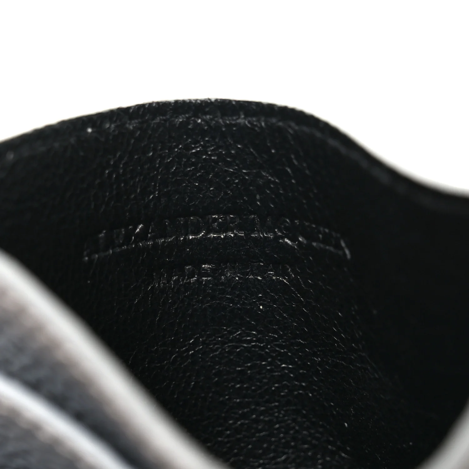 Grained Calfskin Skull Card Holder Grey - Image 6