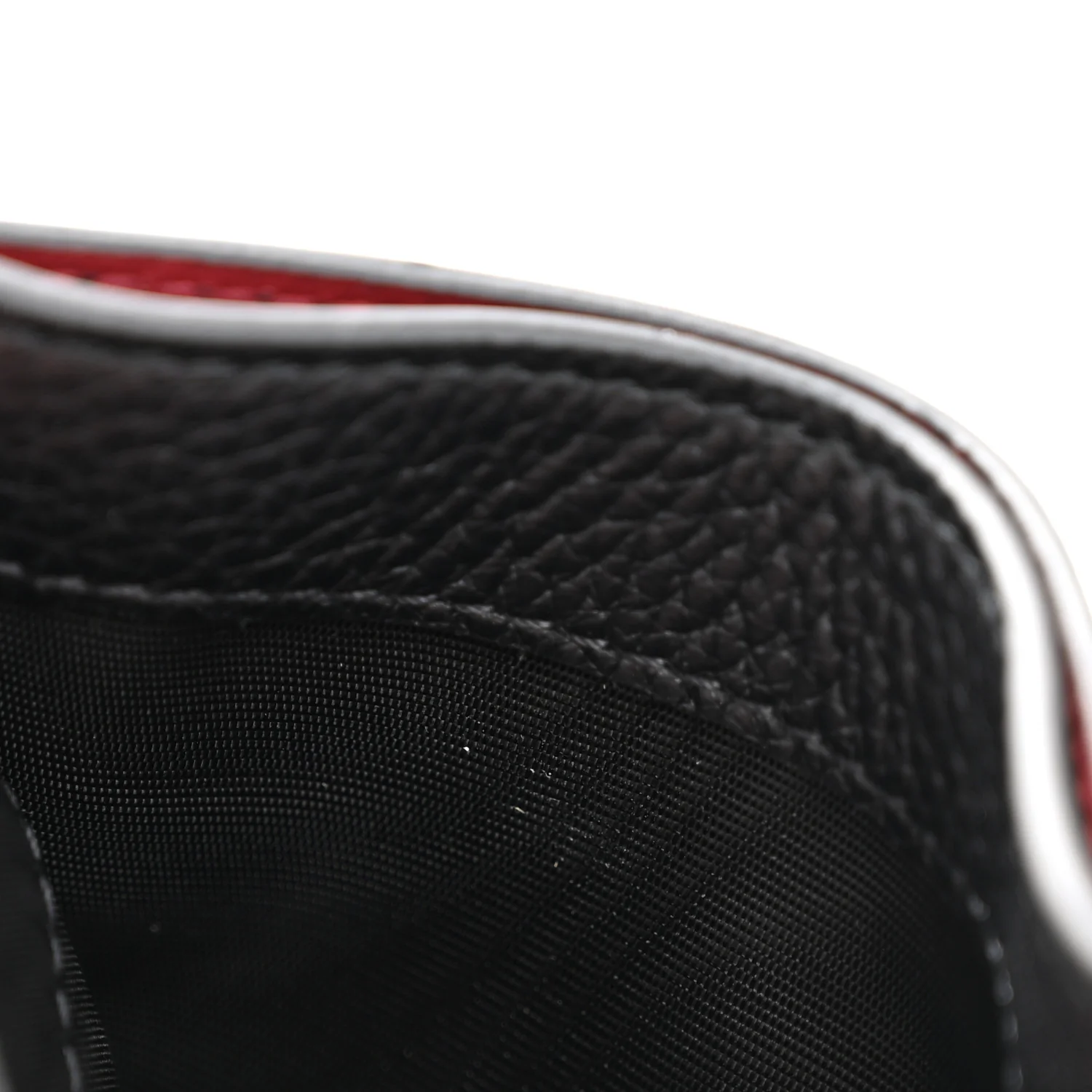 Grained Calfskin Sling Stud Card Holder Black - Image 8