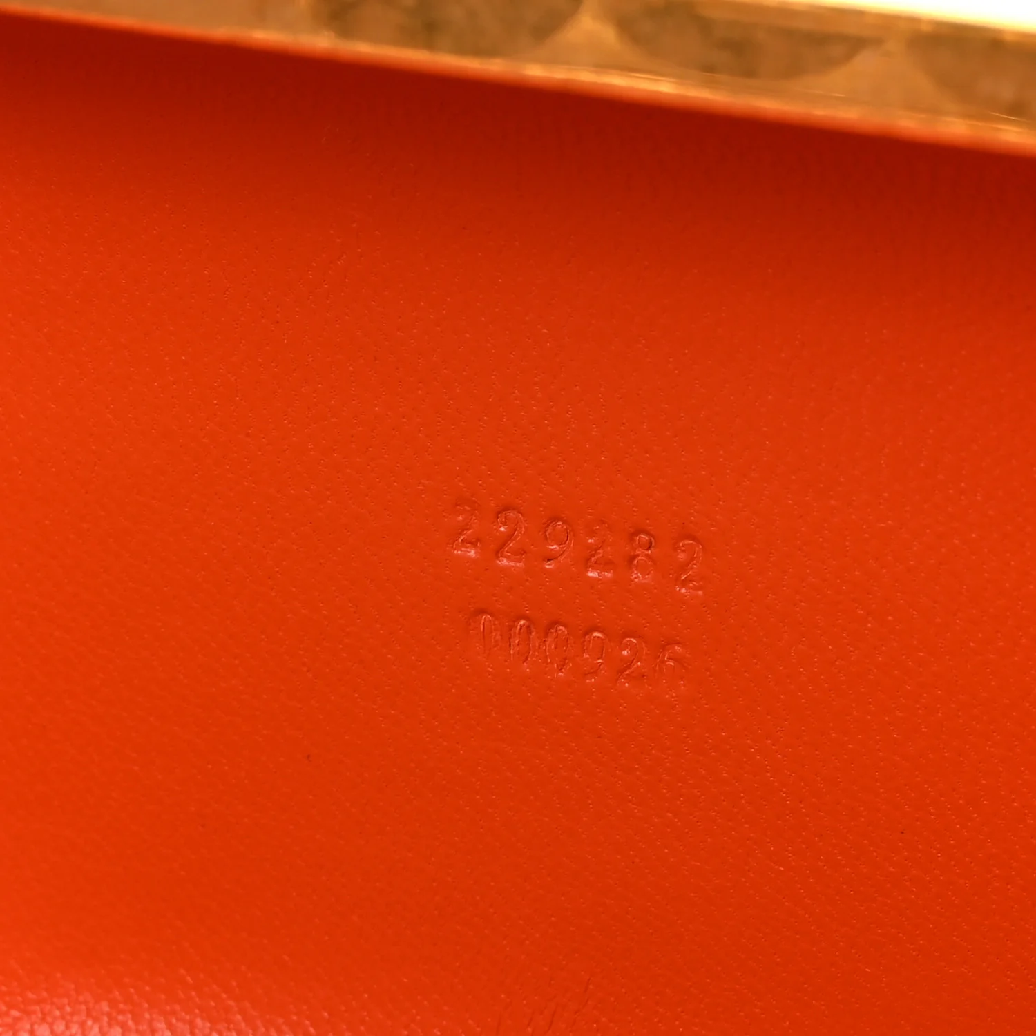 Snakeskin Knuckle Box Clutch Orange - Image 7