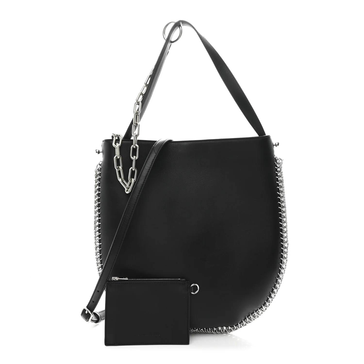 Calfskin Chain Around Roxy Hobo Black - Image 3