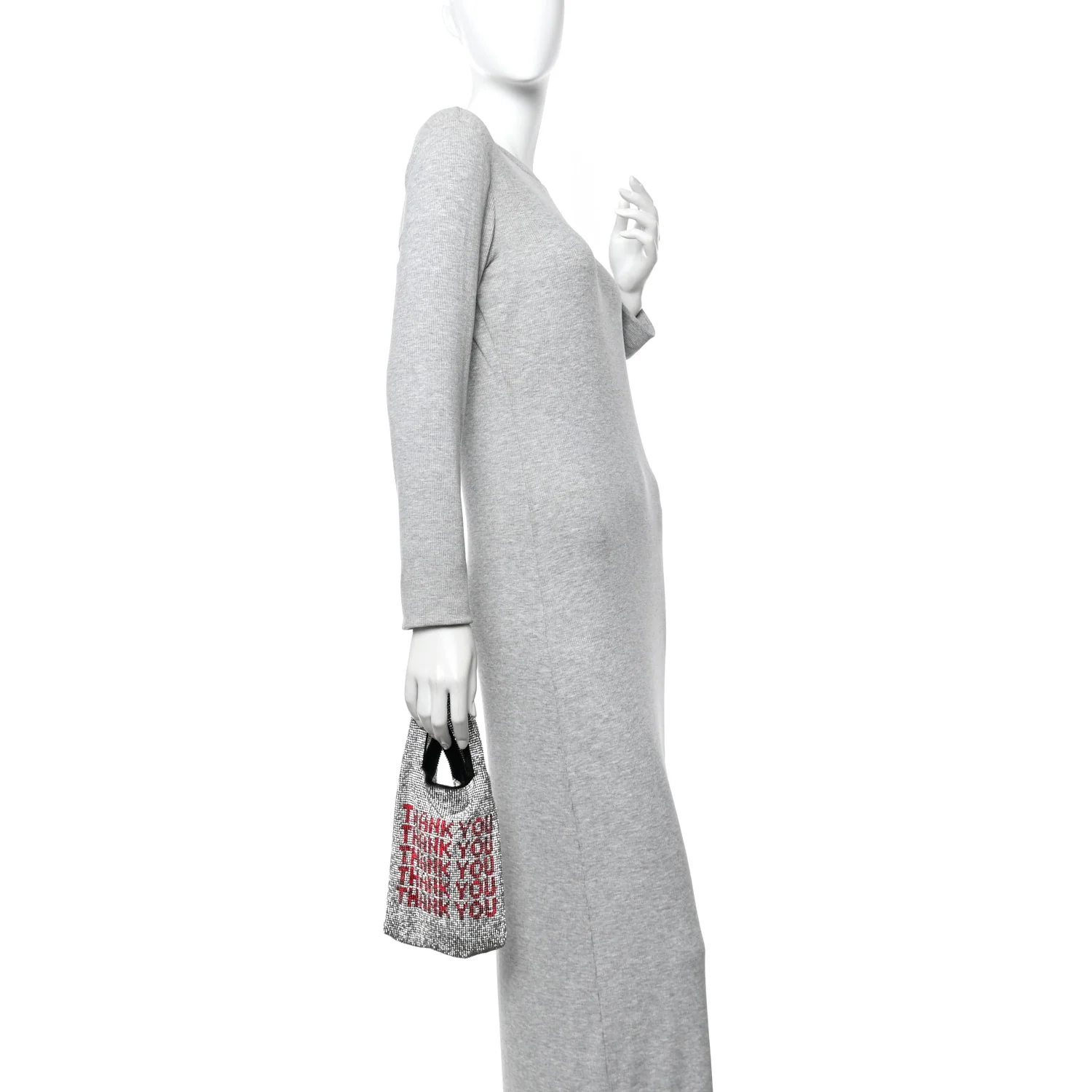 Crystal Wanglock Mini Shopper Silver - Image 2