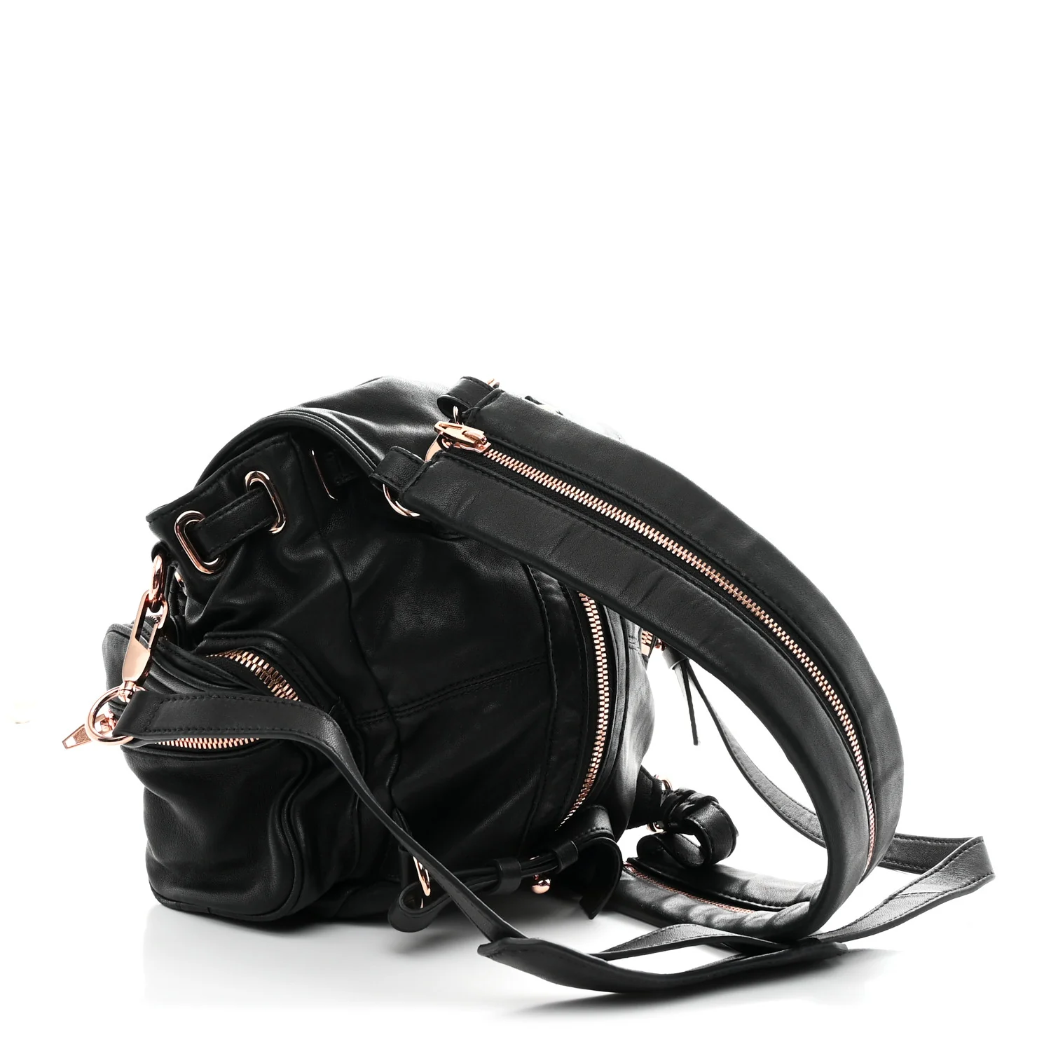 Lambskin Marti Backpack Washed Black Rose Gold Hardware - Image 3
