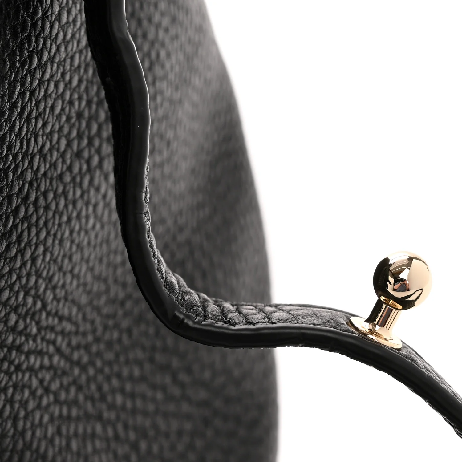 Pebbled Lambskin Rockie Black Pale Gold Hardware - Image 14