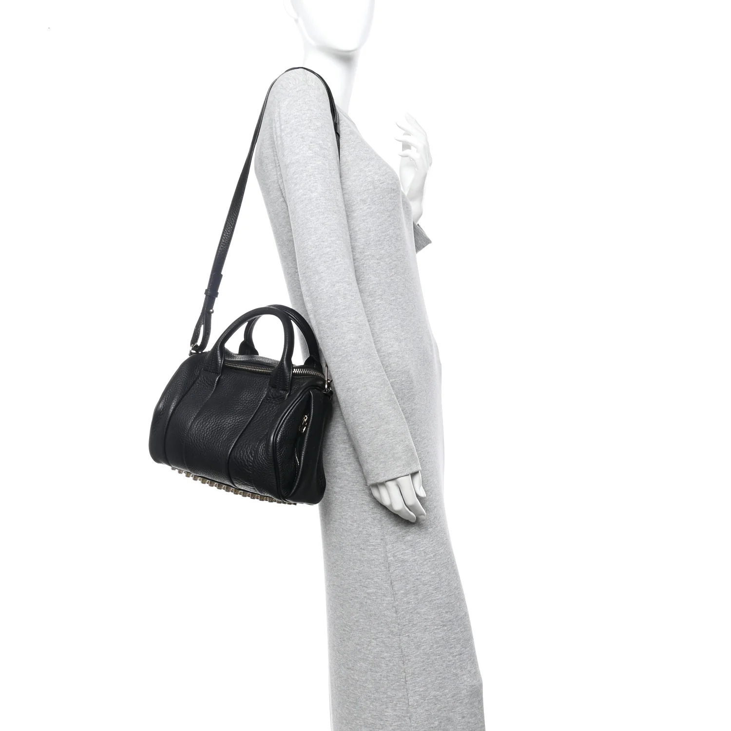 Pebbled Lambskin Rockie Black Pale Gold Hardware - Image 2