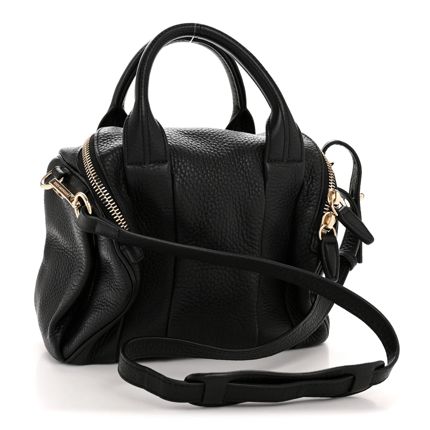 Pebbled Lambskin Rockie Black Pale Gold Hardware - Image 3