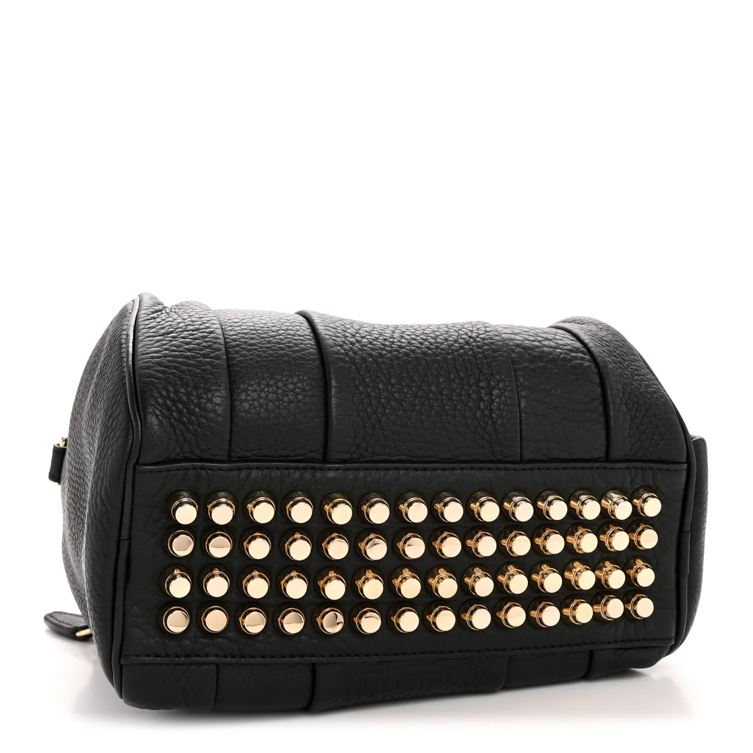 Pebbled Lambskin Rockie Black Pale Gold Hardware - Image 4
