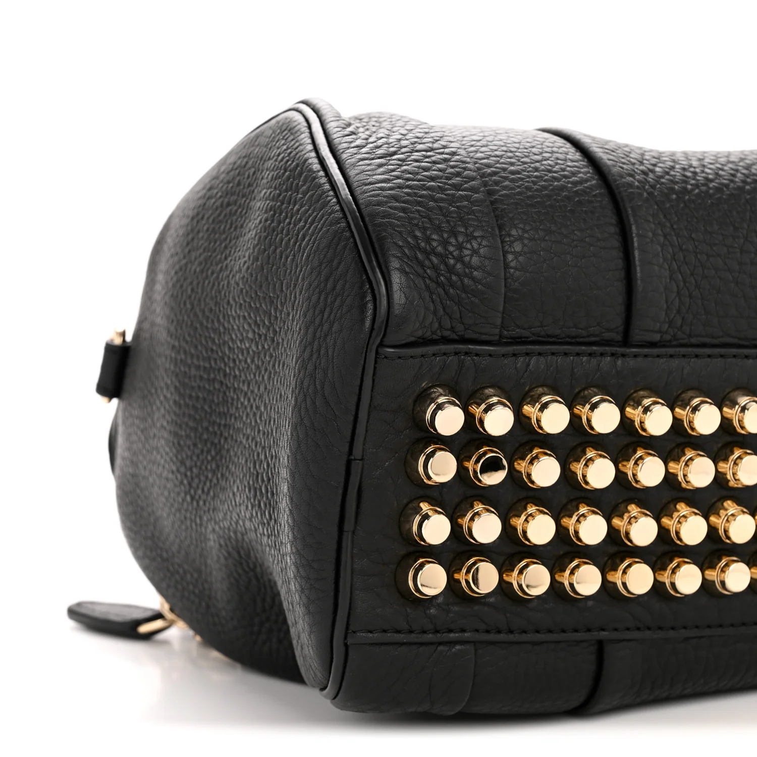 Pebbled Lambskin Rockie Black Pale Gold Hardware - Image 8