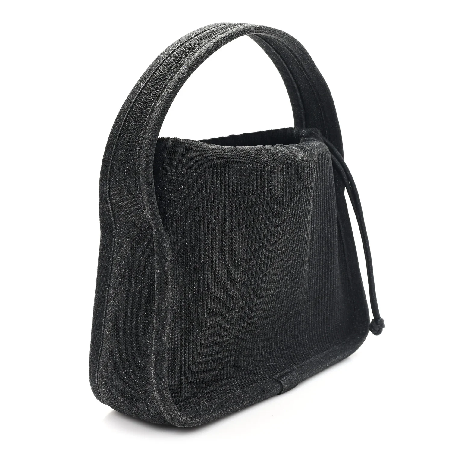 Ribbed Knit Small Ryan Bag Black - Image 3