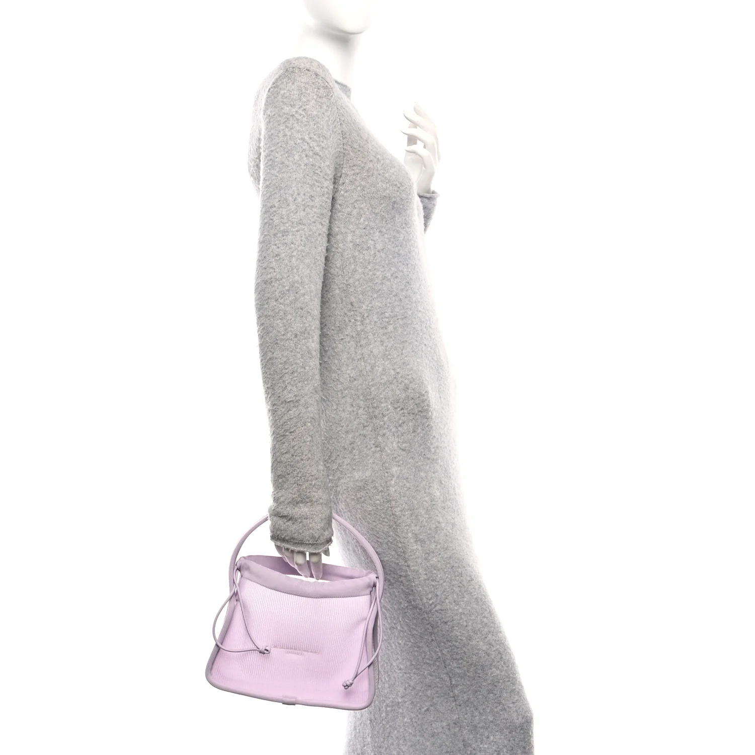 Ribbed Knit Small Ryan Bag Lavender - Image 2