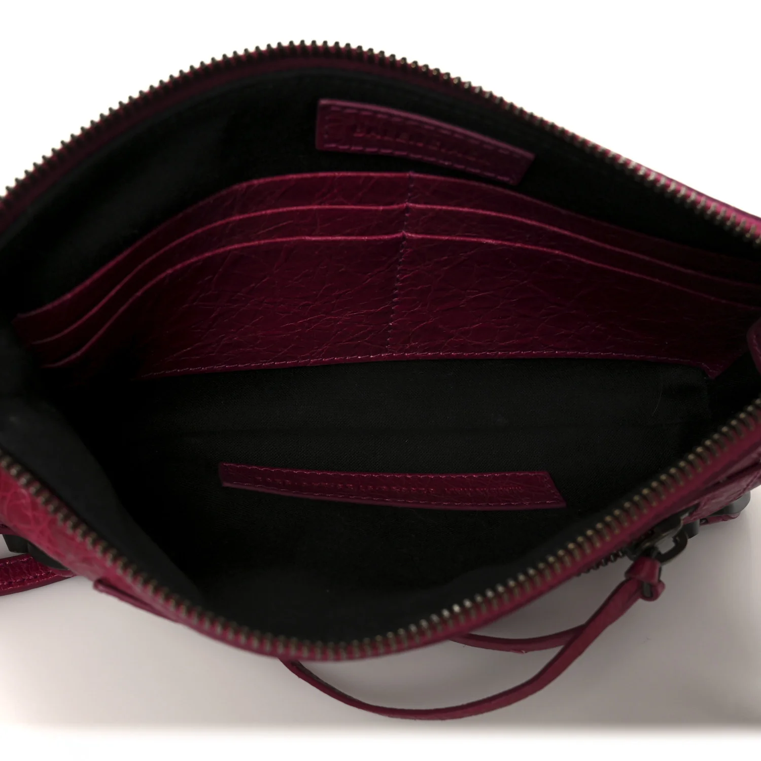 Agneau Arena Classic Hardware Le City Pouch On Strap Framboise - Image 5