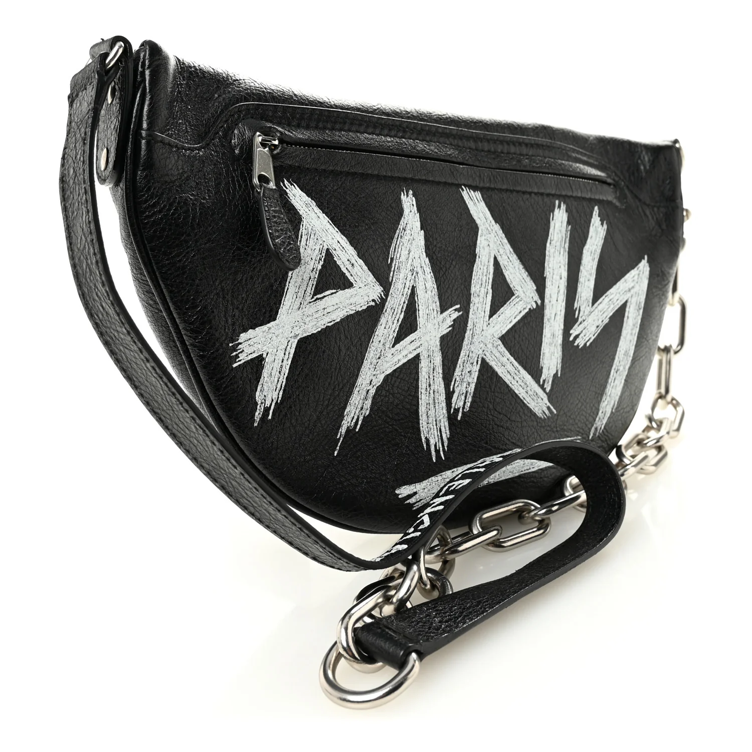 Agneau Arena Graffiti All Over XS Souvenir Belt Bag Black White - Image 3