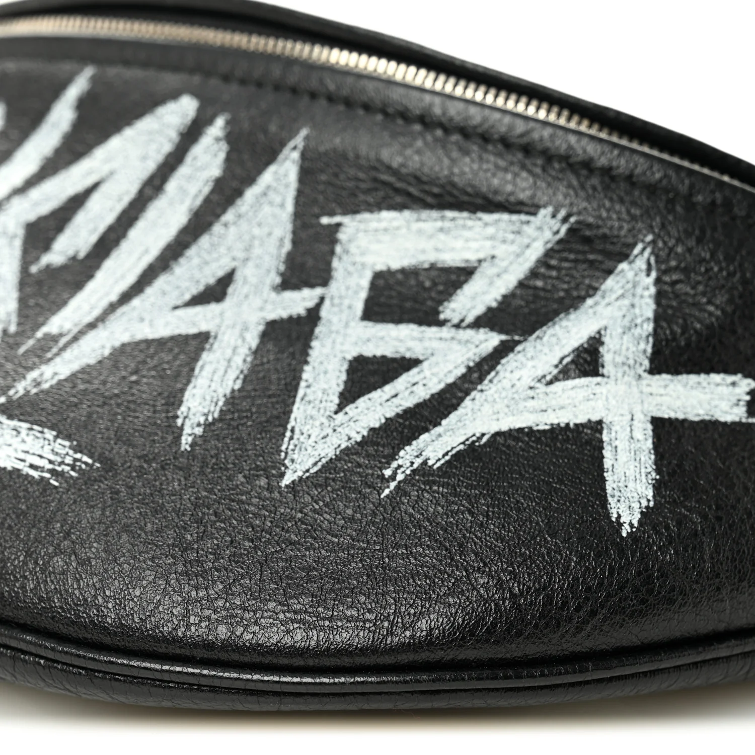Agneau Arena Graffiti All Over XS Souvenir Belt Bag Black White - Image 9