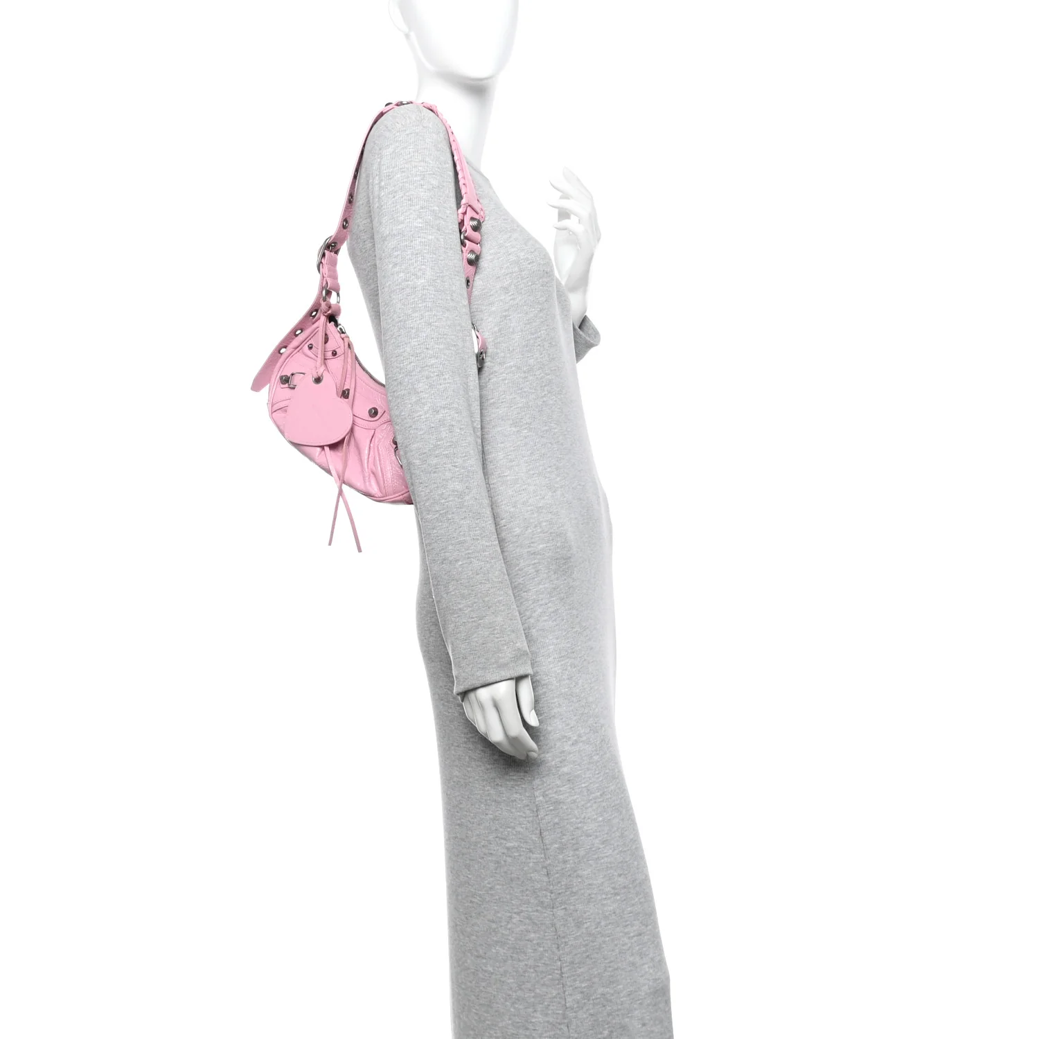 Agneau Arena Le Cagole Shoulder Bag XS Candy Pink - Image 2