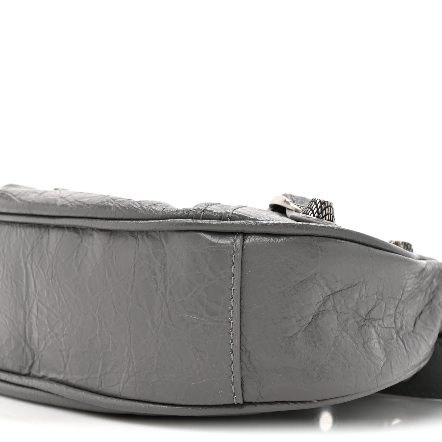 Agneau Arena Le Cagole Shoulder Bag XS Dark Grey - Image 10