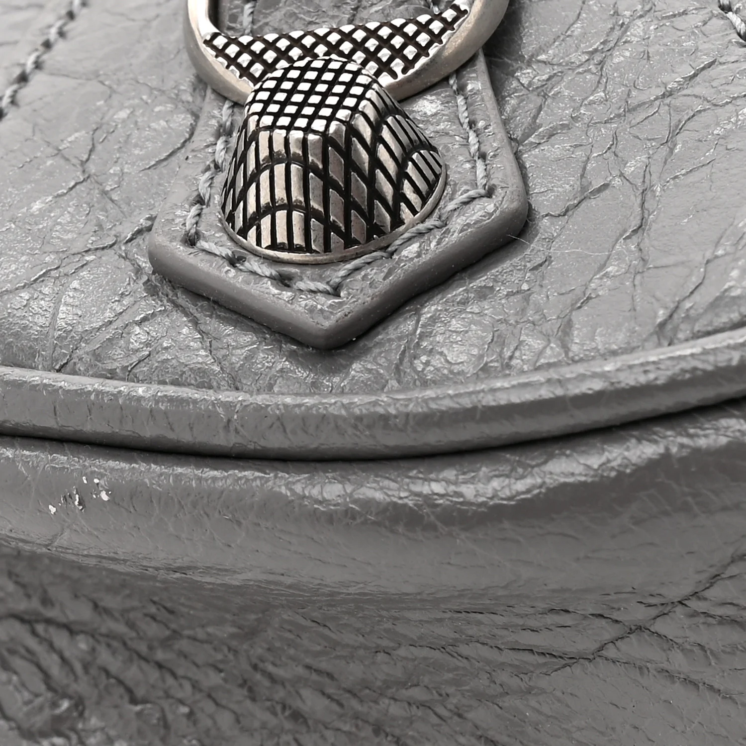 Agneau Arena Le Cagole Shoulder Bag XS Dark Grey - Image 12