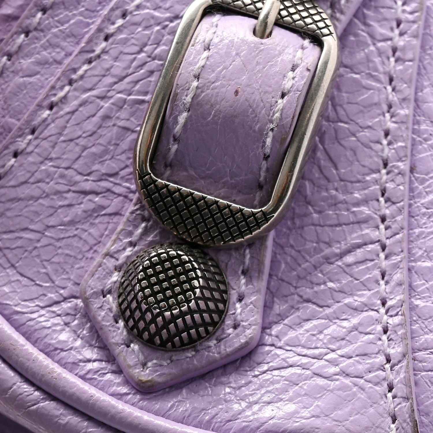 Agneau Arena Le Cagole Shoulder Bag XS Lilac - Image 12