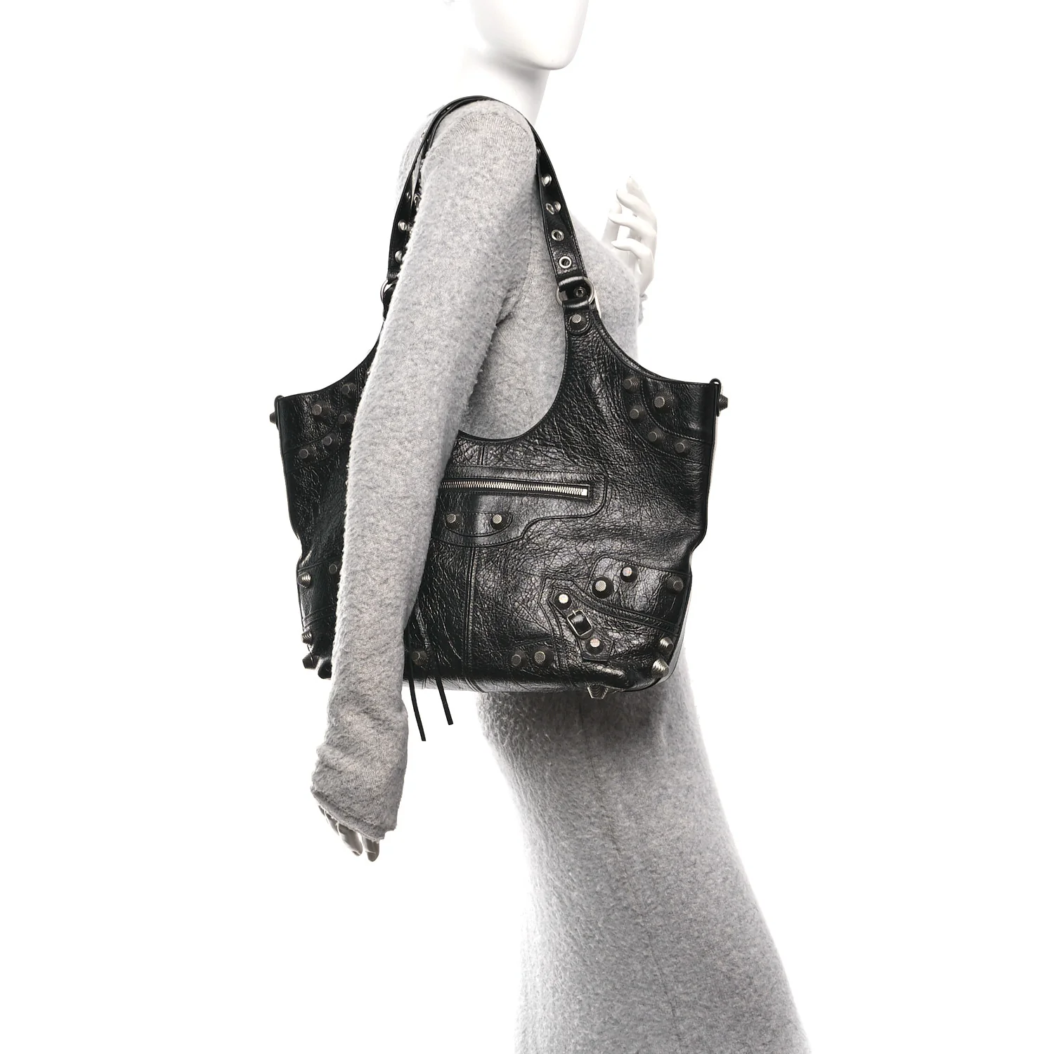 Agneau Arena Medium Le Cagole Carry All Bag Black - Image 2