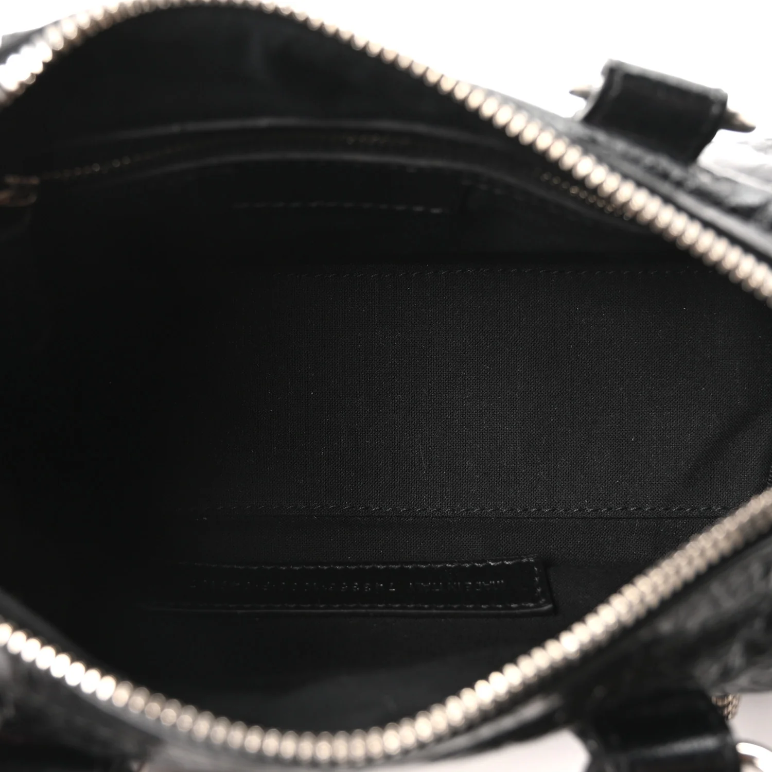 Agneau Arena Mini Le Cagole Duffle Crossbody Bag Black - Image 6