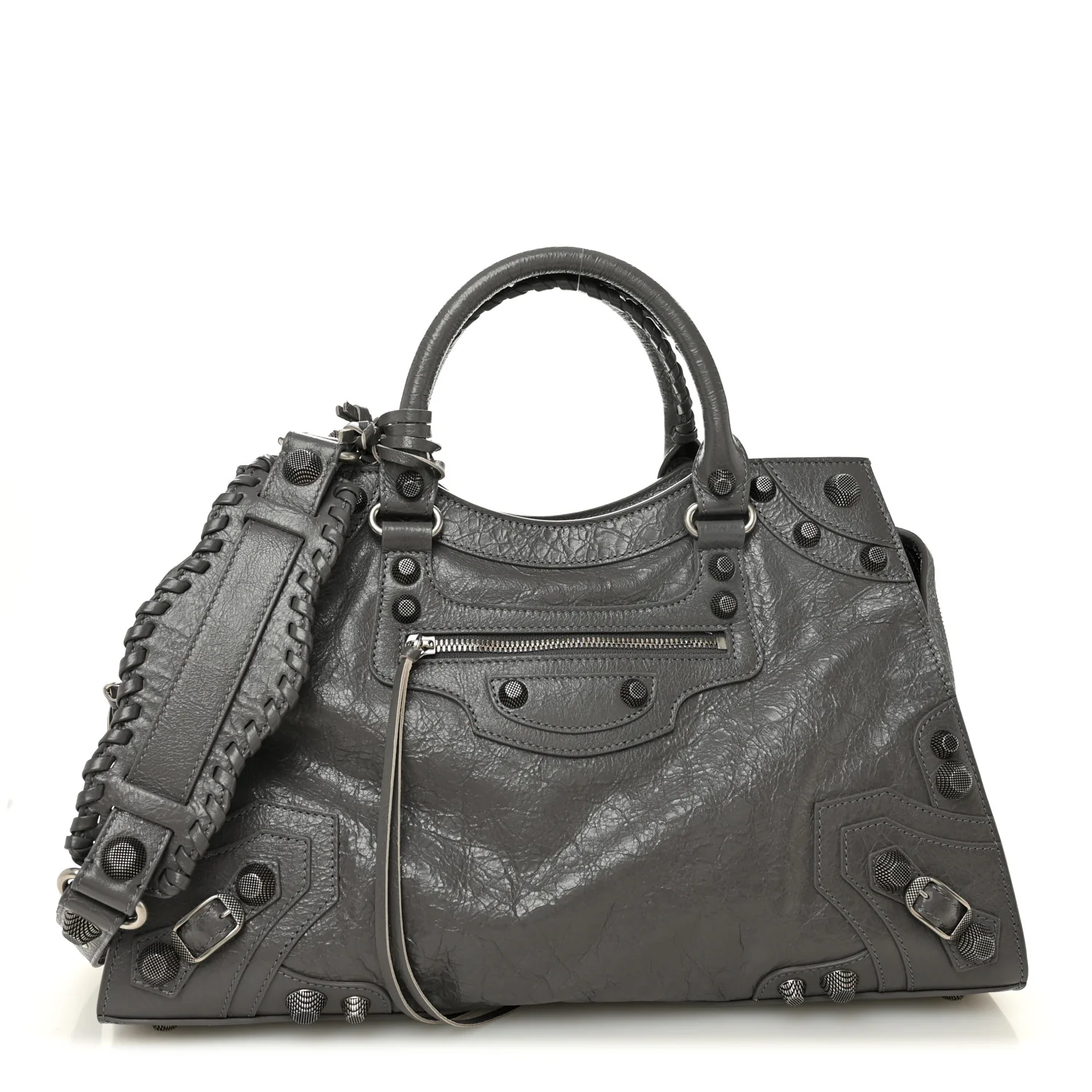 Agneau Arena Neo Cagole City Handbag Dark Grey