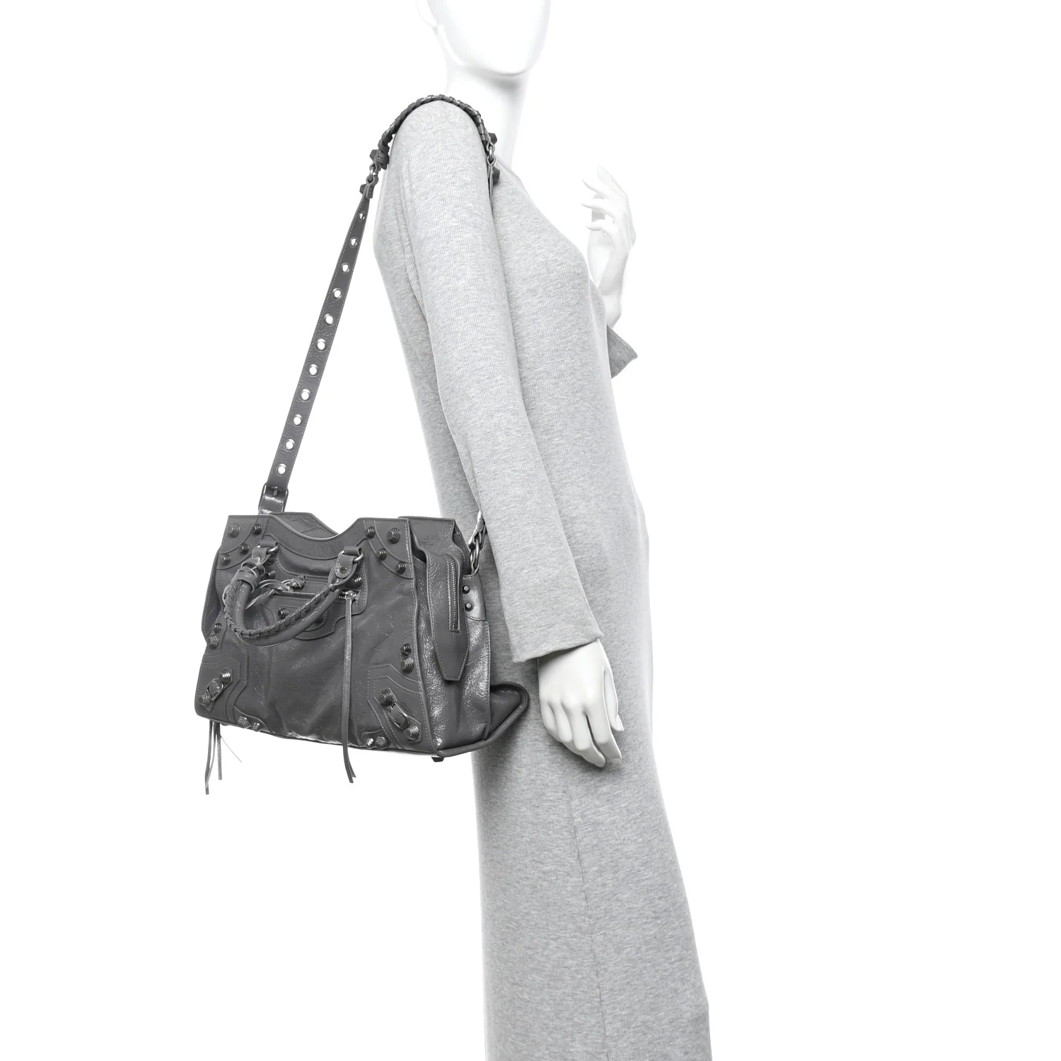 Agneau Arena Neo Cagole City Handbag Dark Grey - Image 2