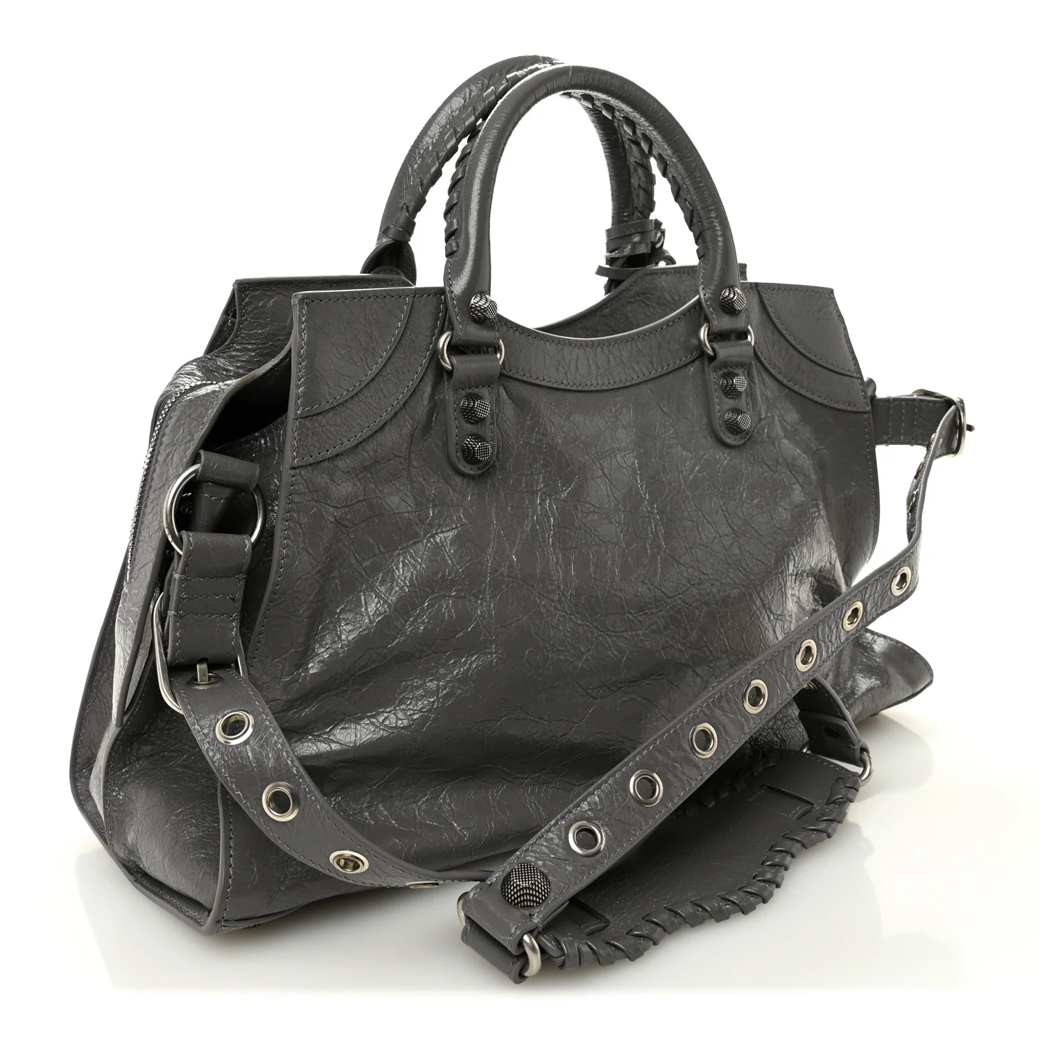 Agneau Arena Neo Cagole City Handbag Dark Grey - Image 4