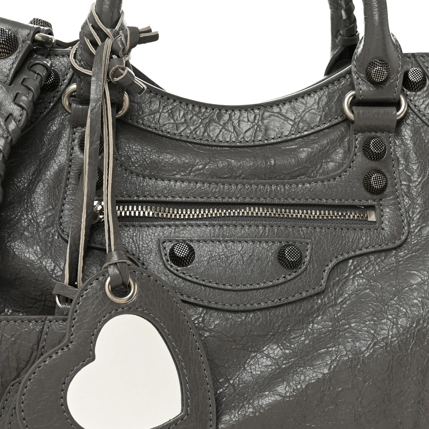 Agneau Arena Neo Cagole City Handbag Dark Grey - Image 9
