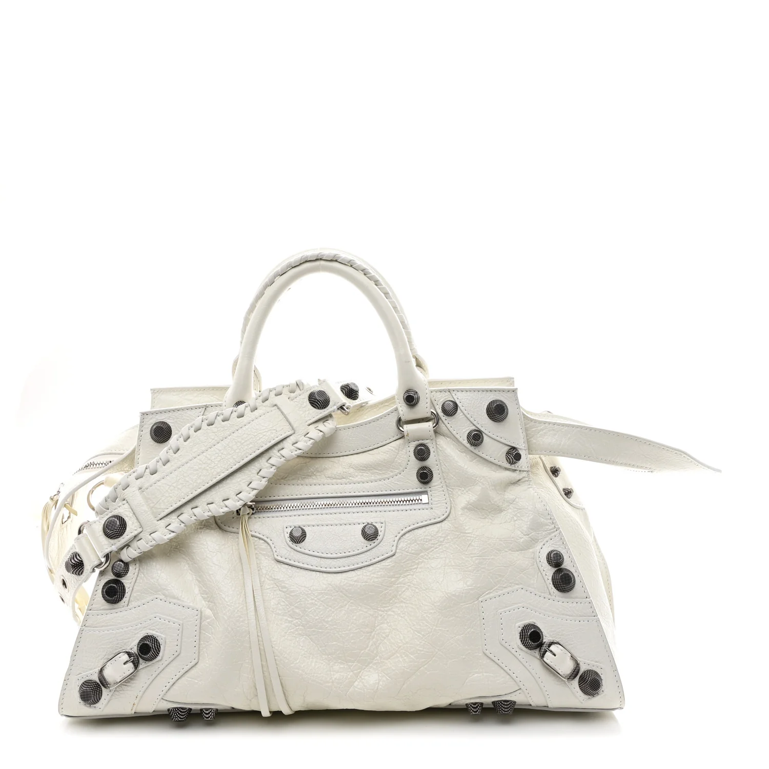 Agneau Arena Neo Cagole City Handbag Optic White