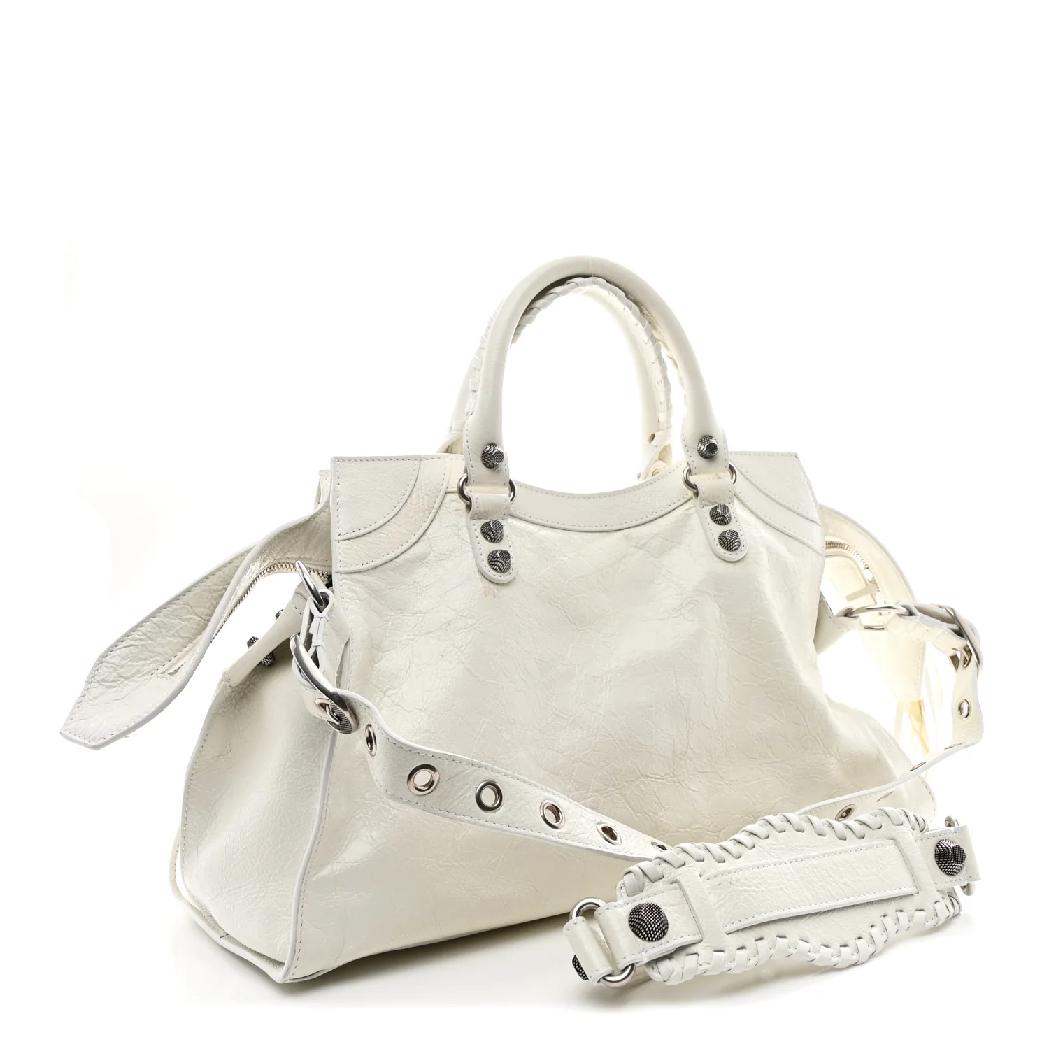 Agneau Arena Neo Cagole City Handbag Optic White - Image 4