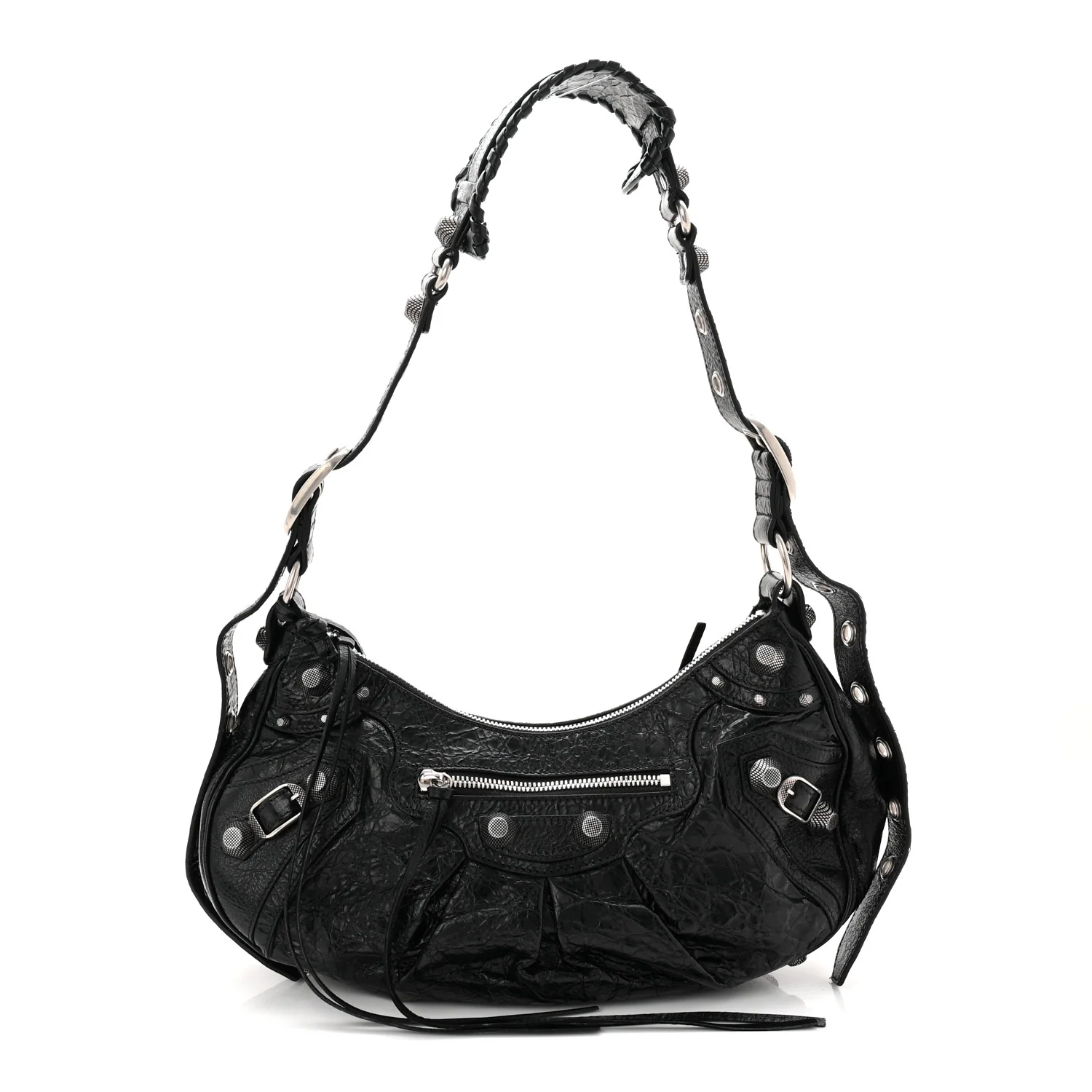 Agneau Arena Small Le Cagole Shoulder Bag Black - Image 2