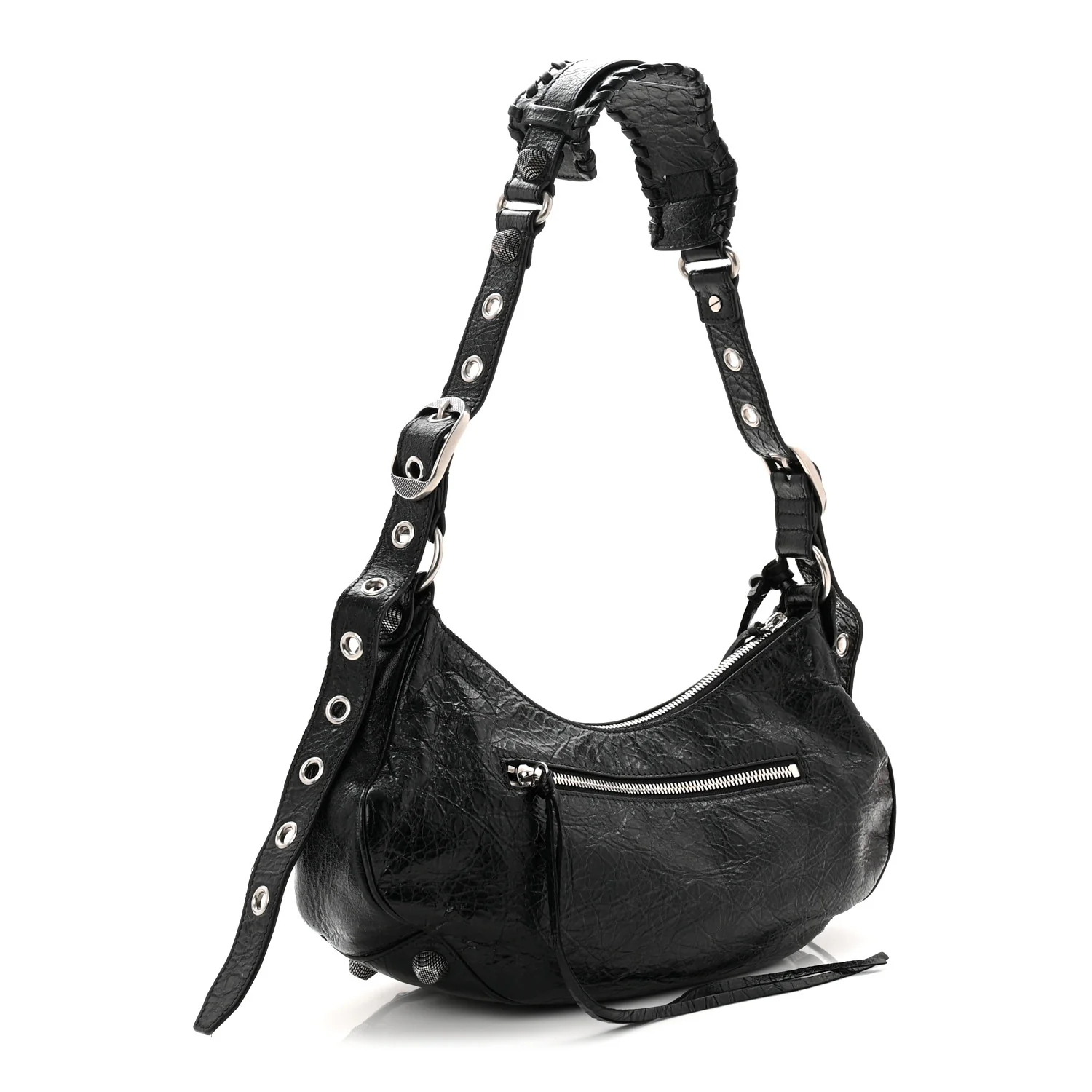 Agneau Arena Small Le Cagole Shoulder Bag Black - Image 7