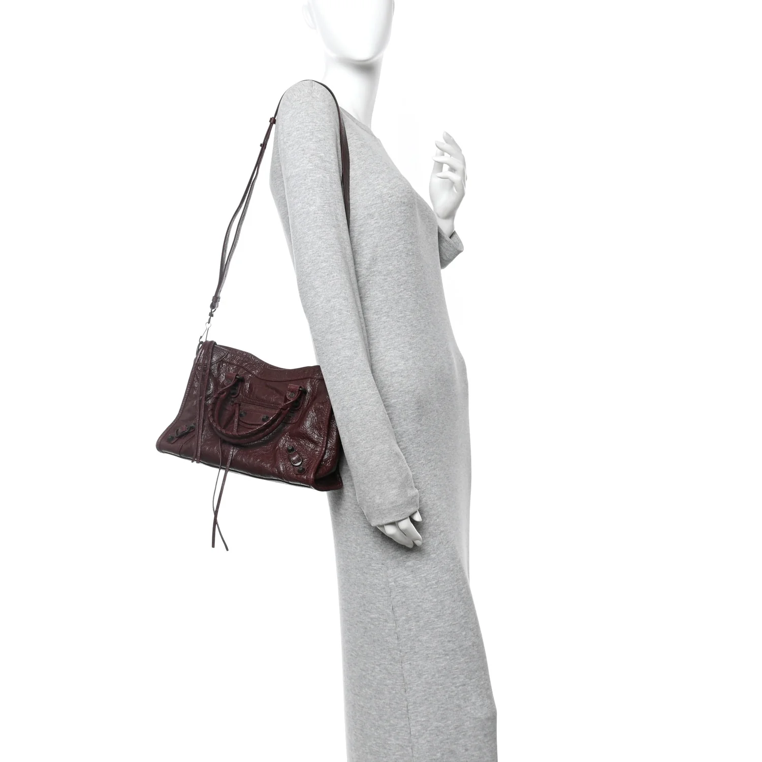 Agneau Arena Storico Classic Hardware Small Le City Dark Burgundy - Image 2