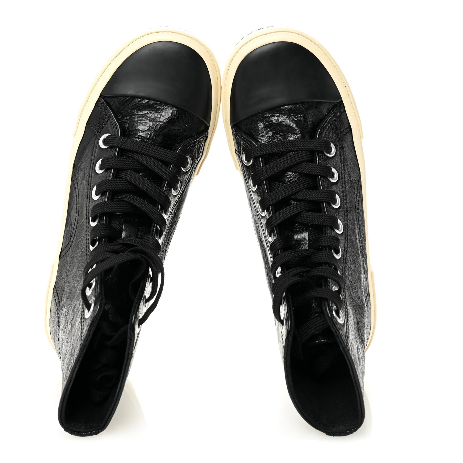 Agneau Arena Womens Paris High Top Sneakers 37 Black - Image 5