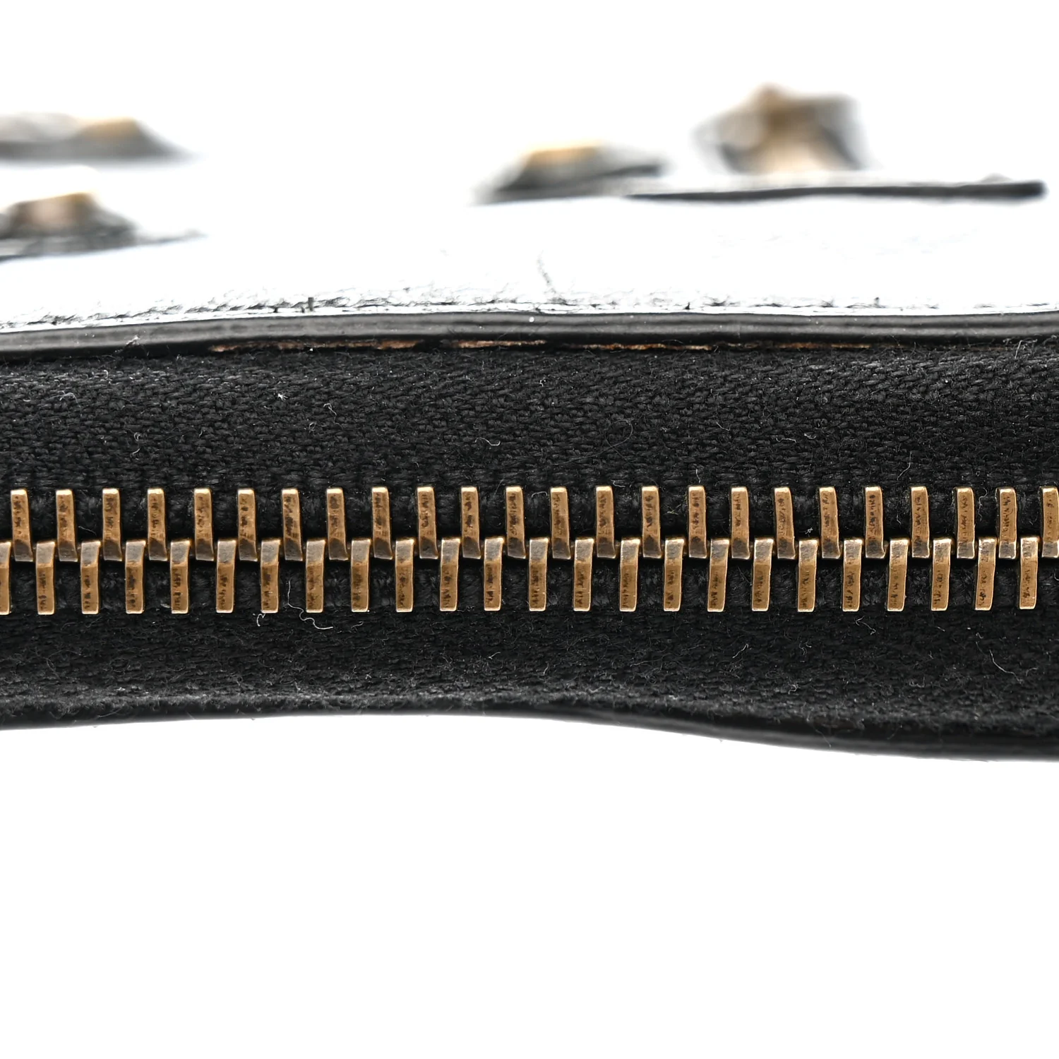 Agneau Classic Gold Hardware Compact Wallet Black - Image 9
