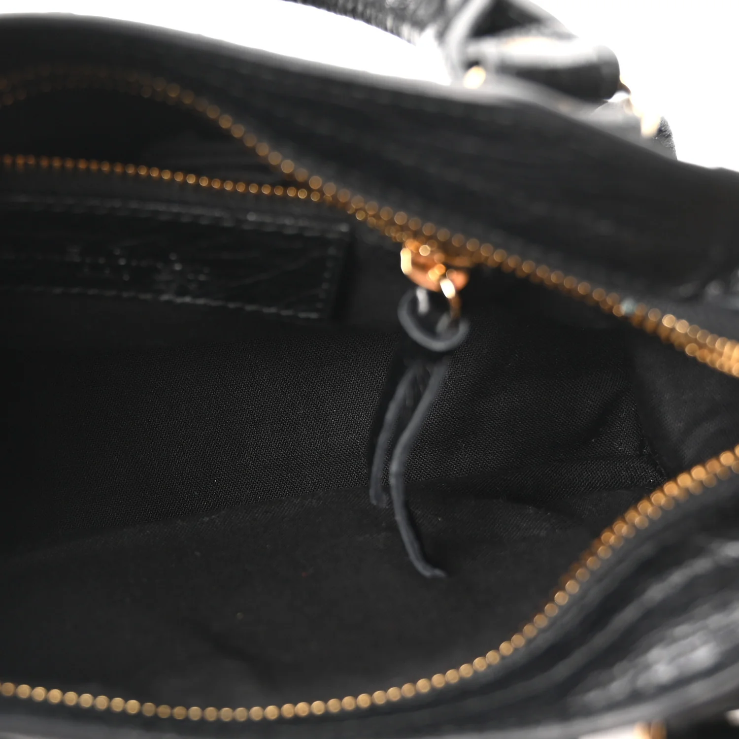 Agneau Classic Gold Hardware Mini City Black - Image 6