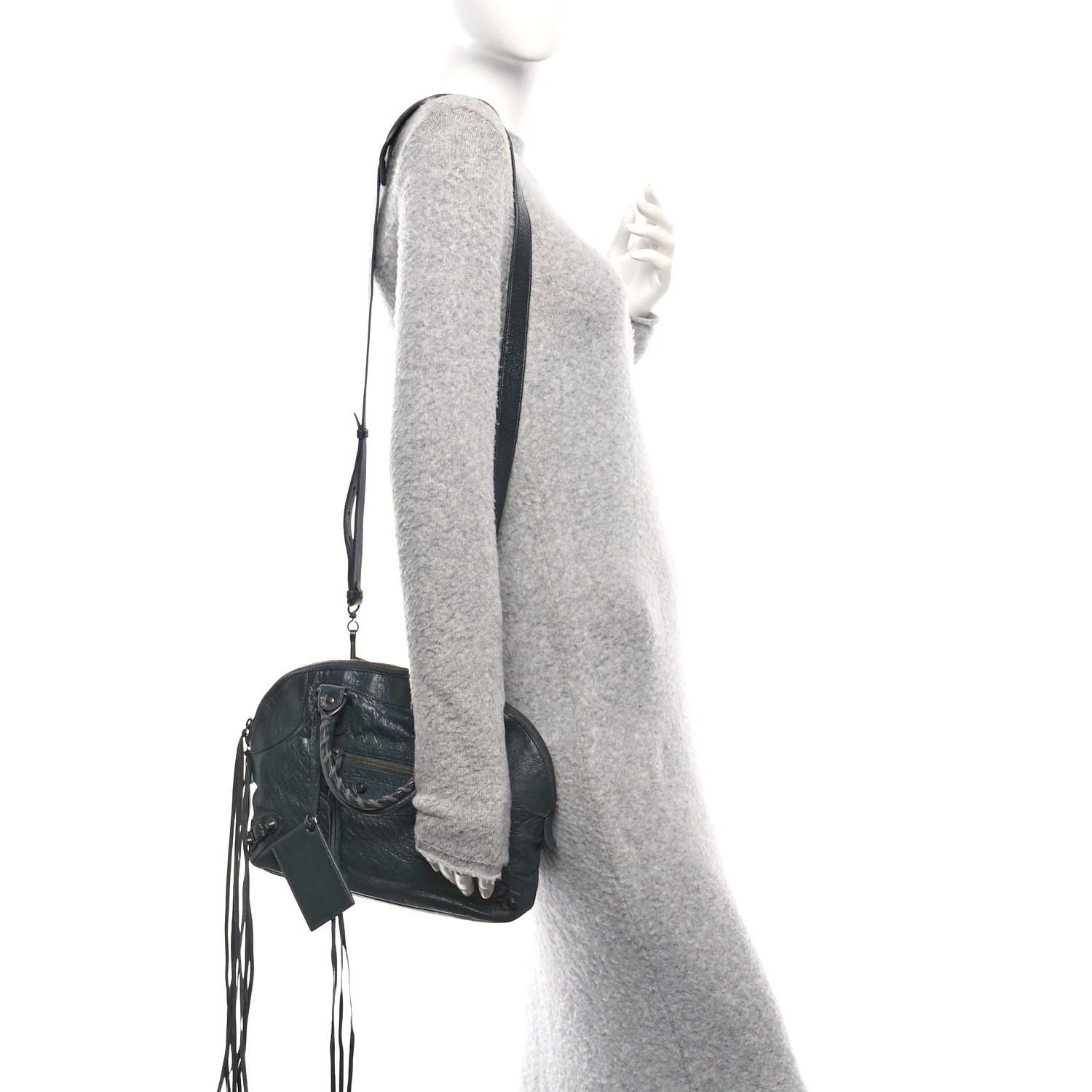 Agneau Classic Hardware Bowling Bag Anthracite - Image 2