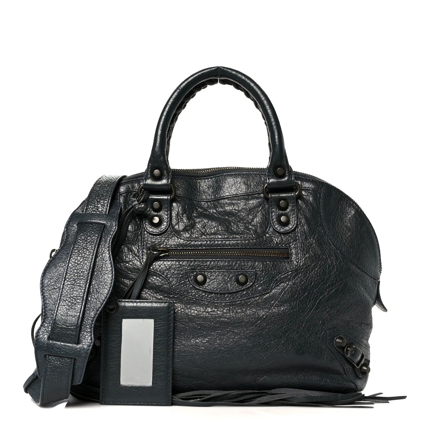 Agneau Classic Hardware Bowling Bag Anthracite - Image 3