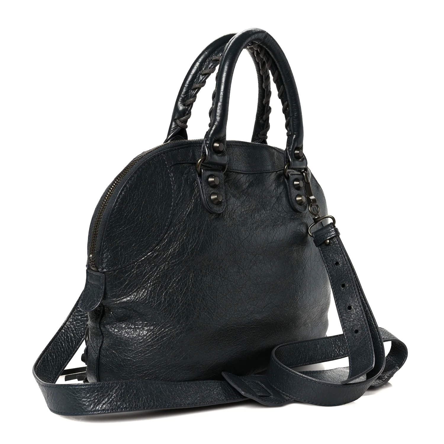 Agneau Classic Hardware Bowling Bag Anthracite - Image 4